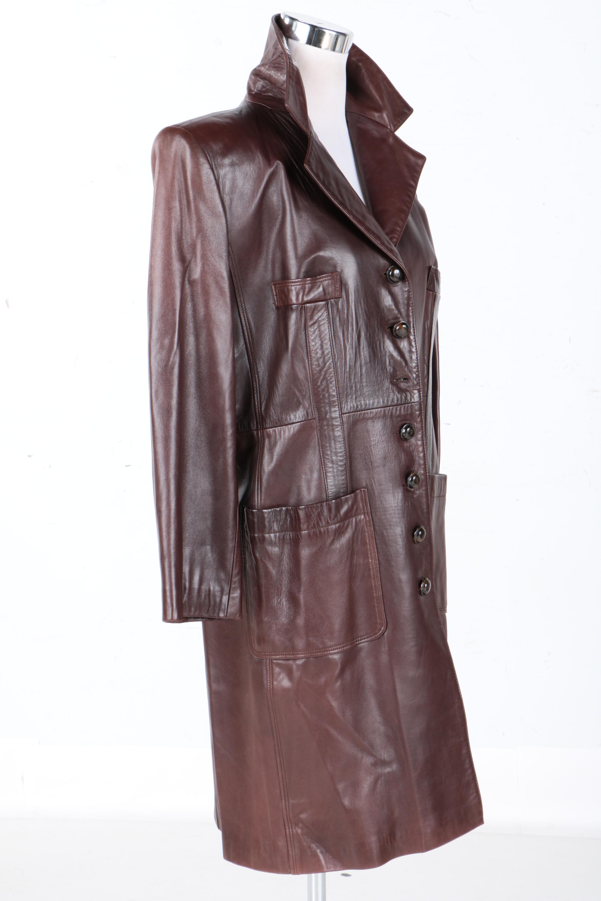 Sonia Rykiel Paris Women's Dyed Lambskin Leather Coat