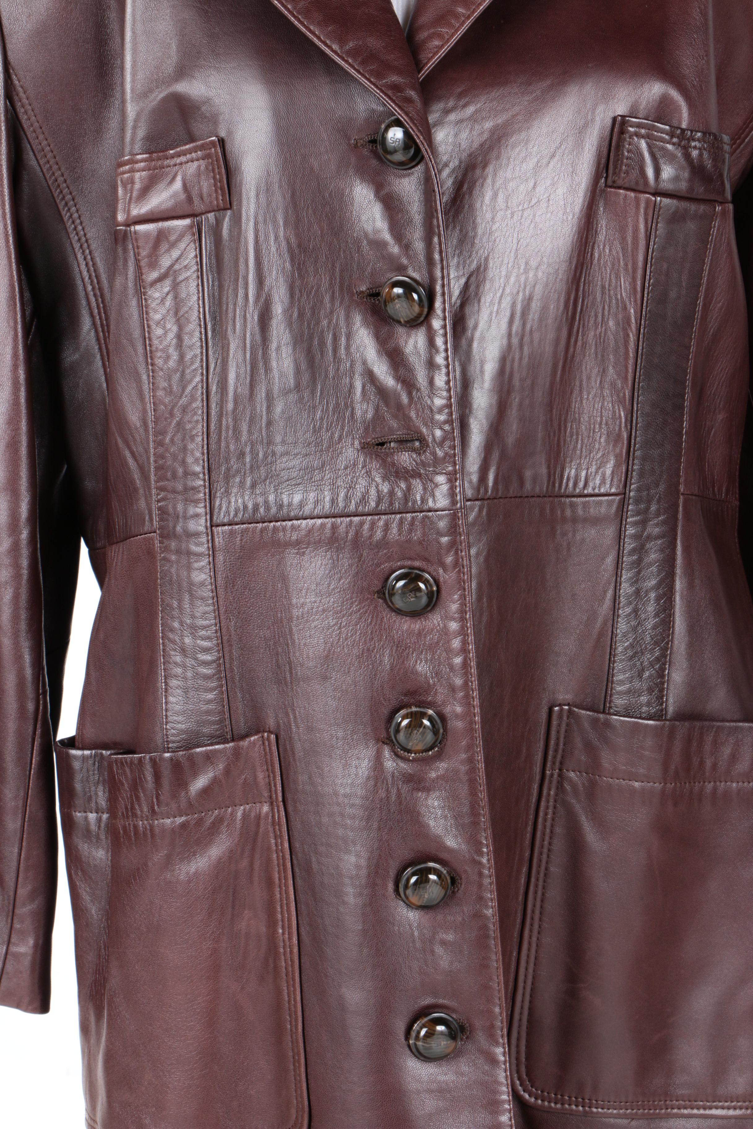 Sonia Rykiel Paris Women's Dyed Lambskin Leather Coat