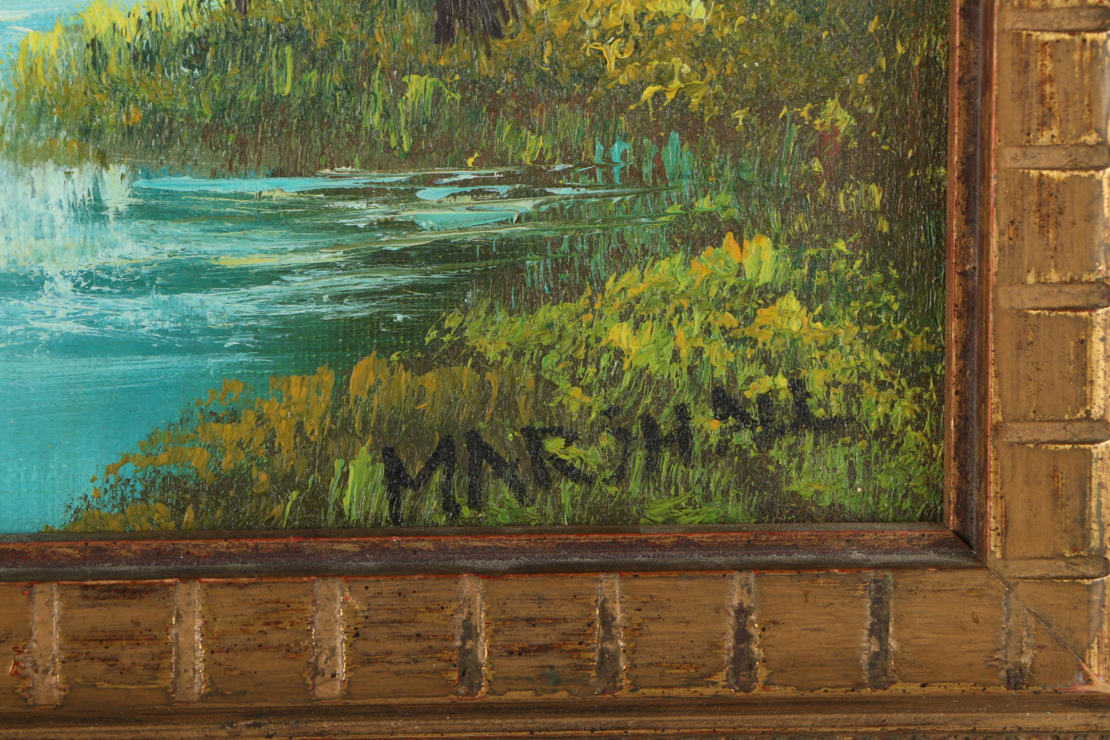 Marshall Oil Painting on Canvas of a Wooded Landscape