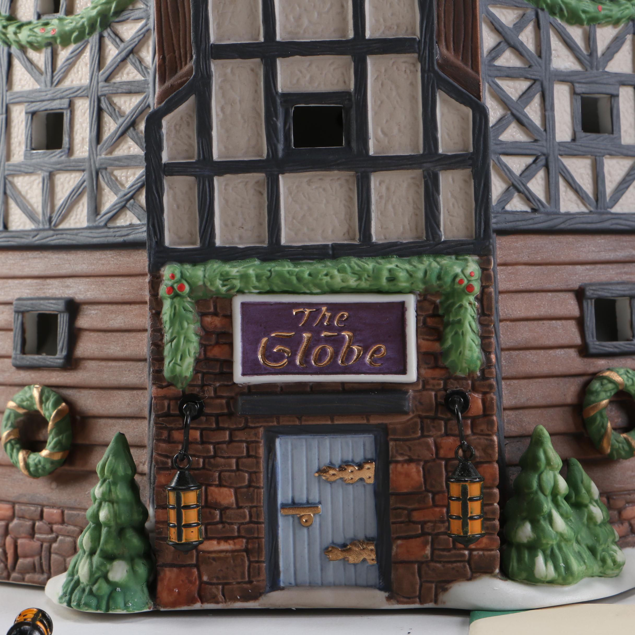 Department 56 Dickens' Village Christmas Decor Including "The Old Globe Theatre"