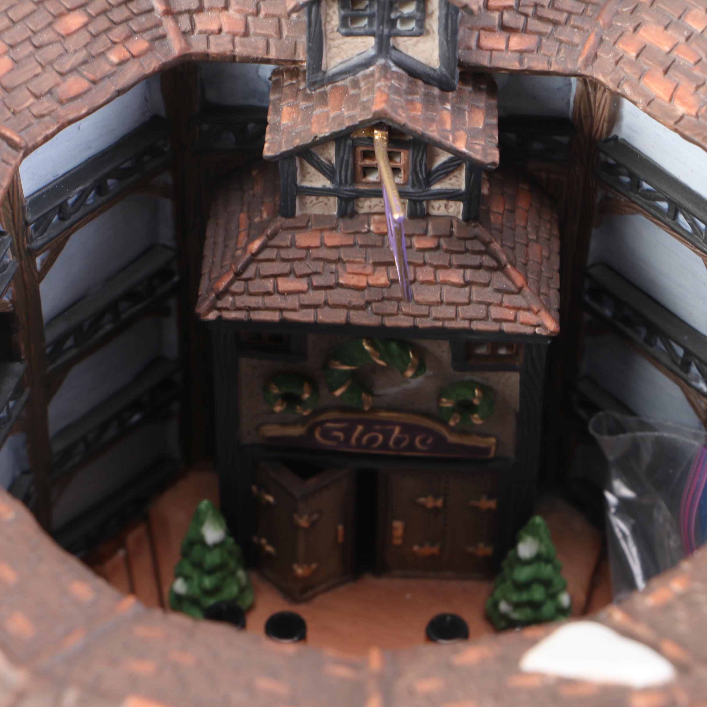 Department 56 Dickens' Village Christmas Decor Including "The Old Globe Theatre"