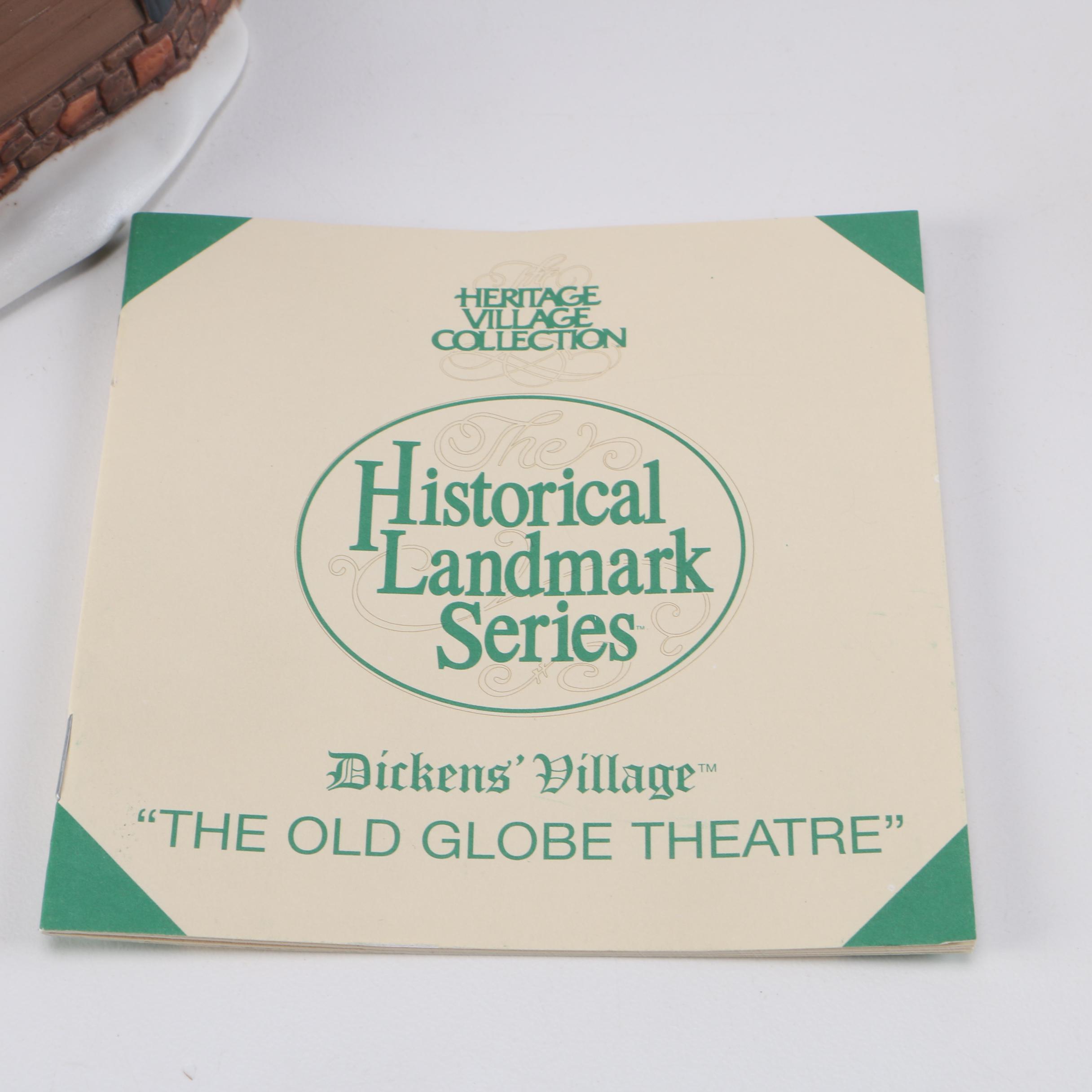 Department 56 Dickens' Village Christmas Decor Including "The Old Globe Theatre"