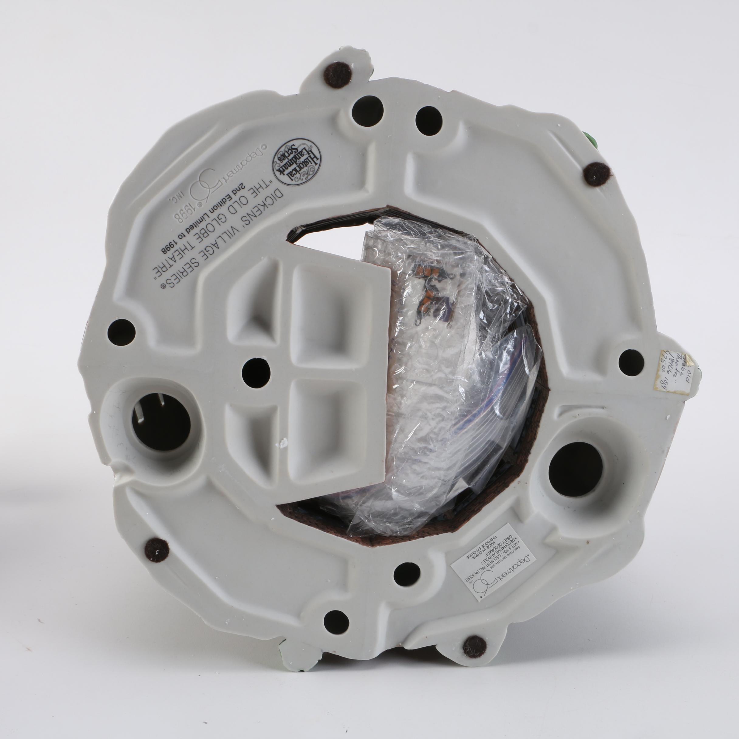 Department 56 Dickens' Village Christmas Decor Including "The Old Globe Theatre"