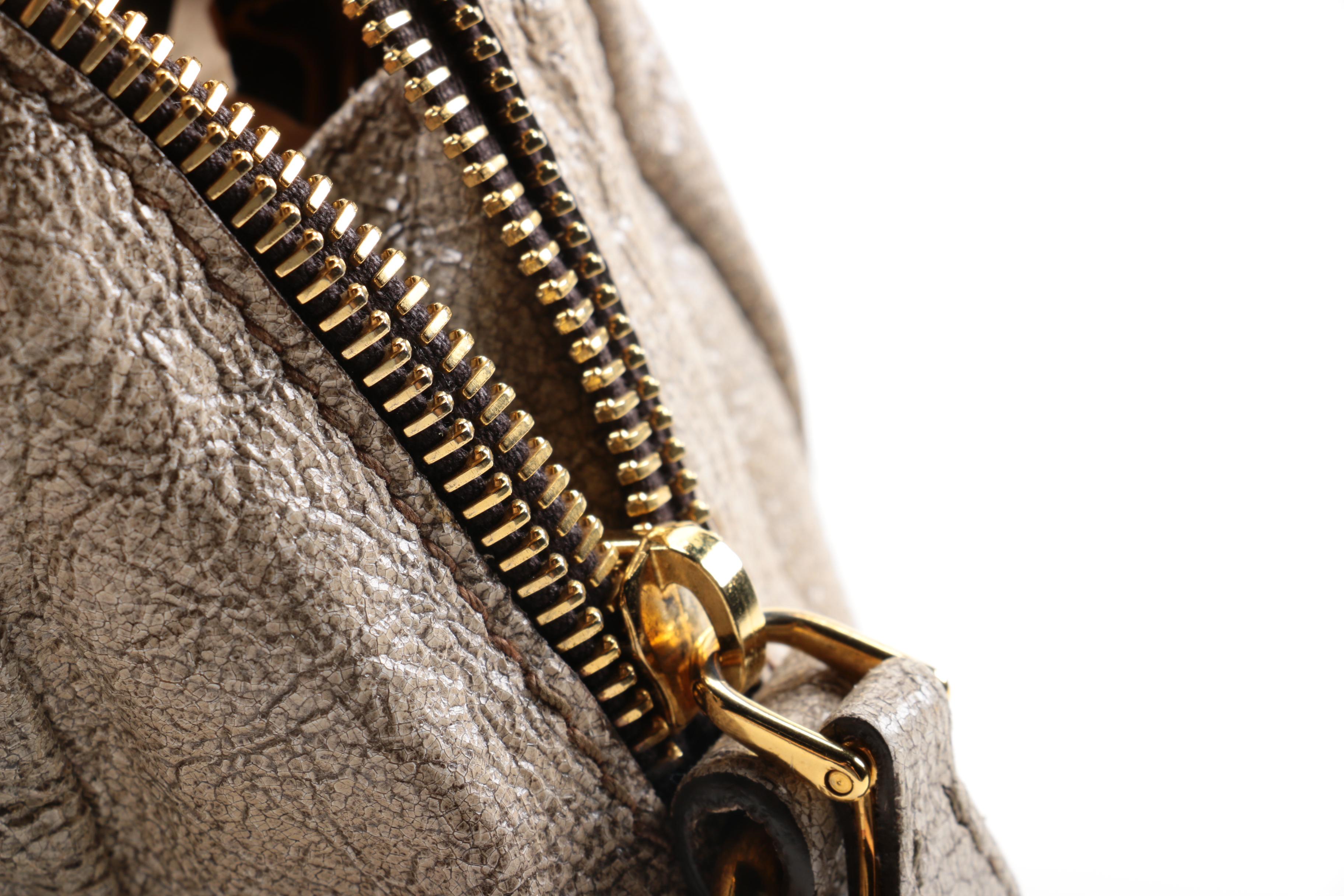 Prada Grey Leather Handbag