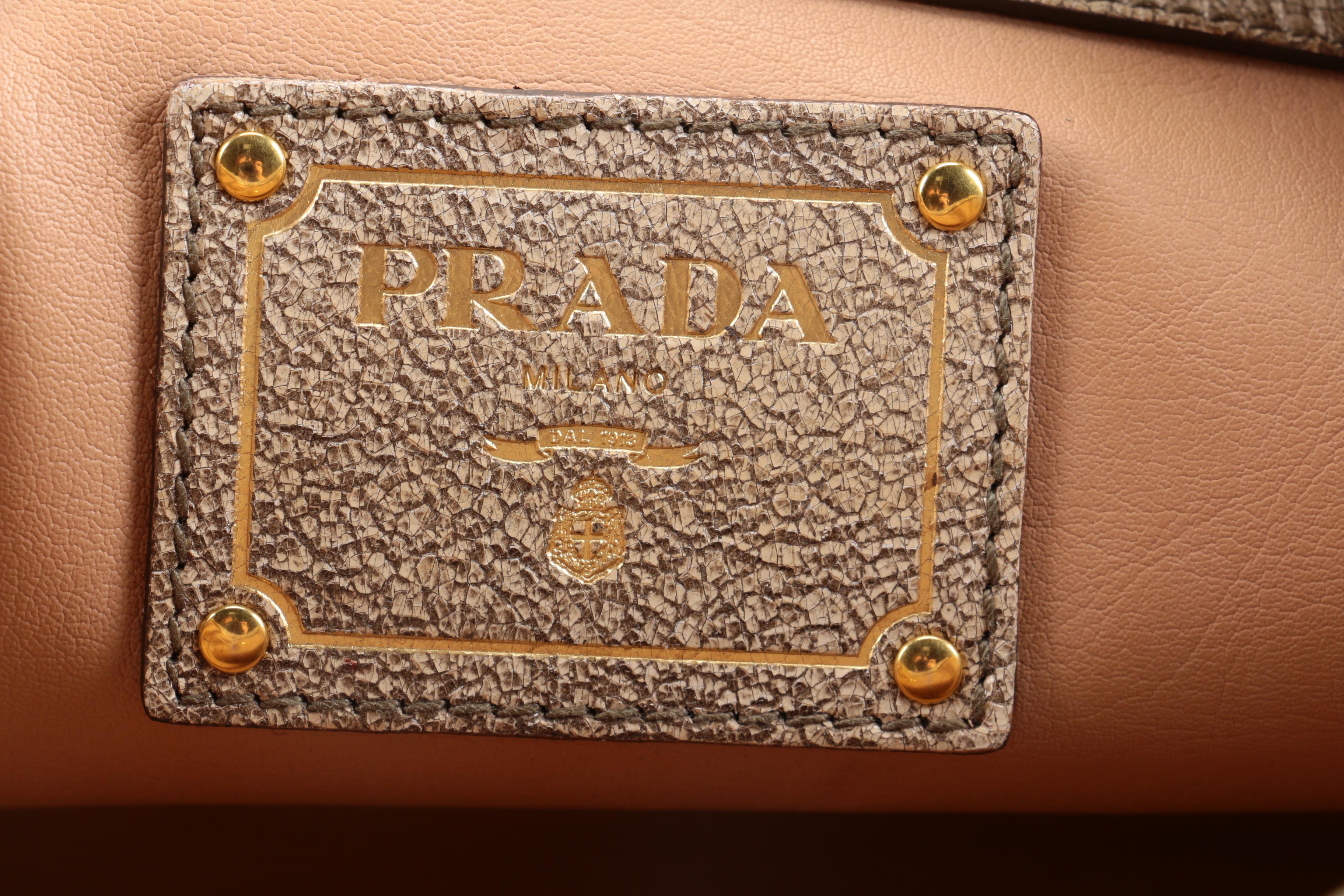 Prada Grey Leather Handbag