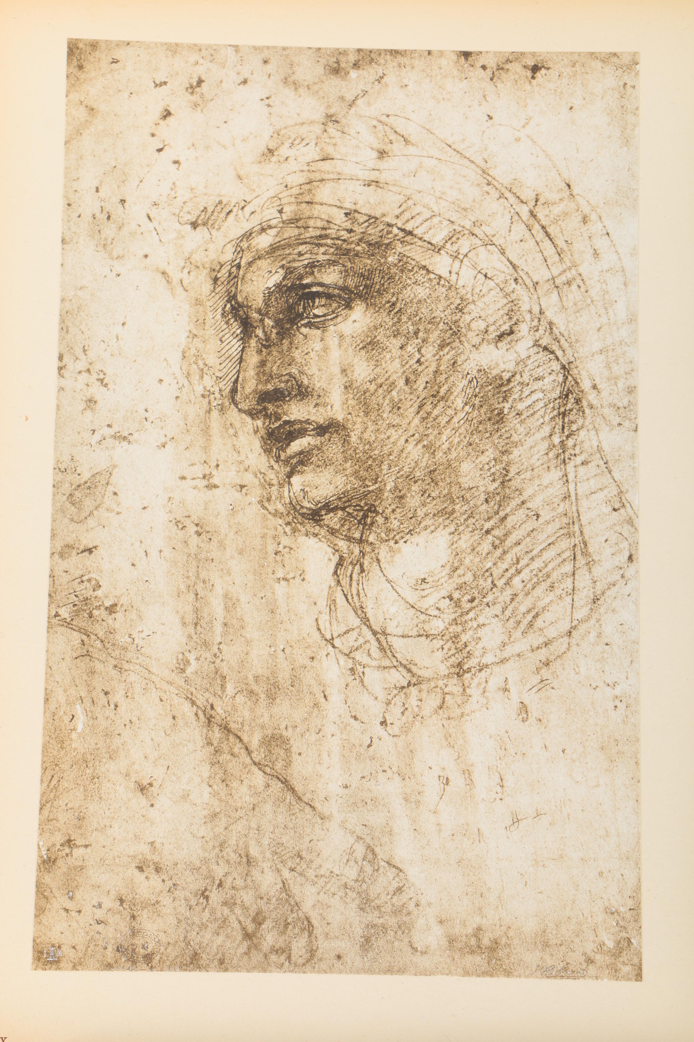 Fratelli Alinari Lithographic Reproductions "Drawings by Michelangelo"