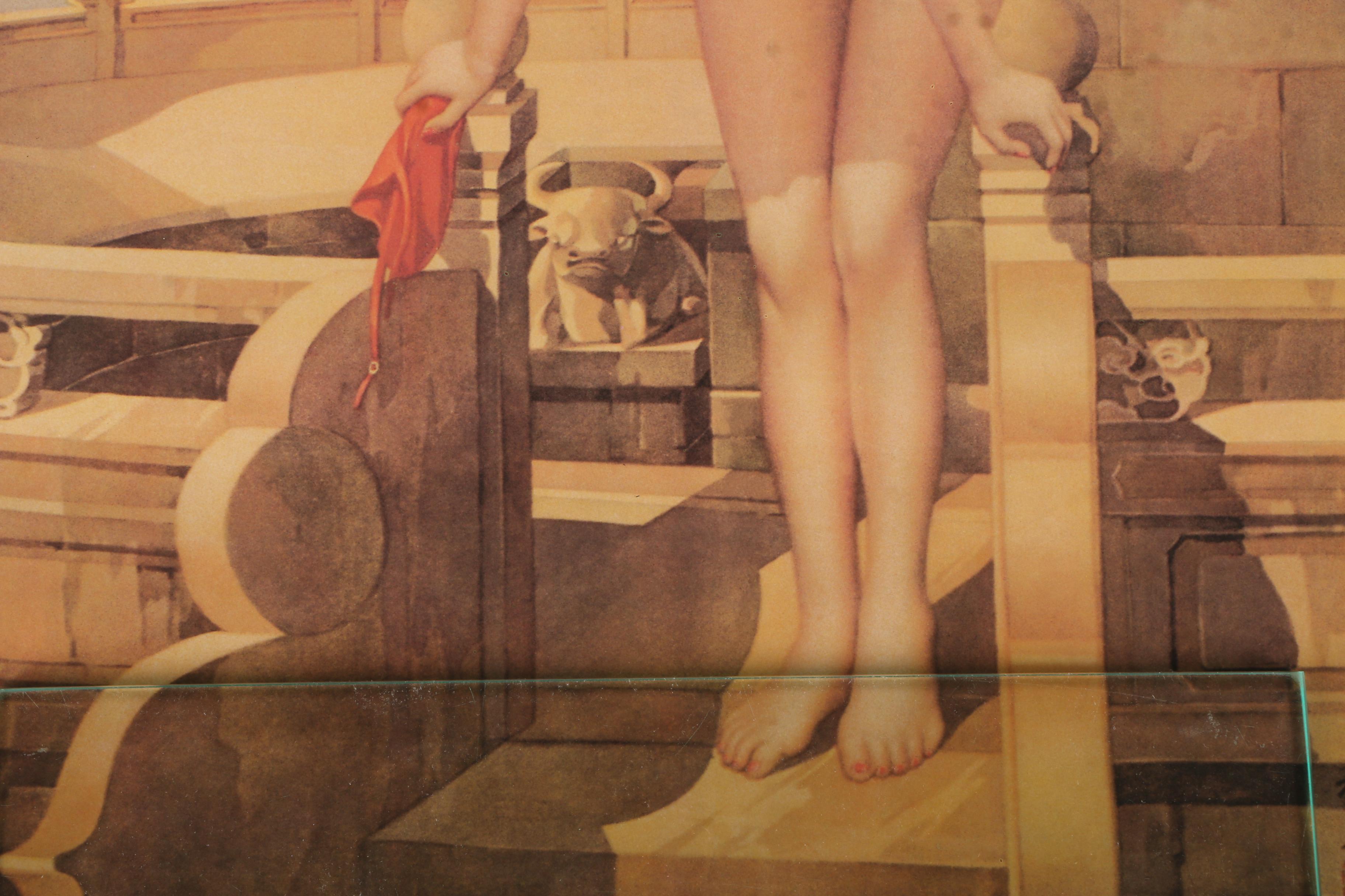 Vintage Chinese Offset Lithograph Posters on Paper of Women