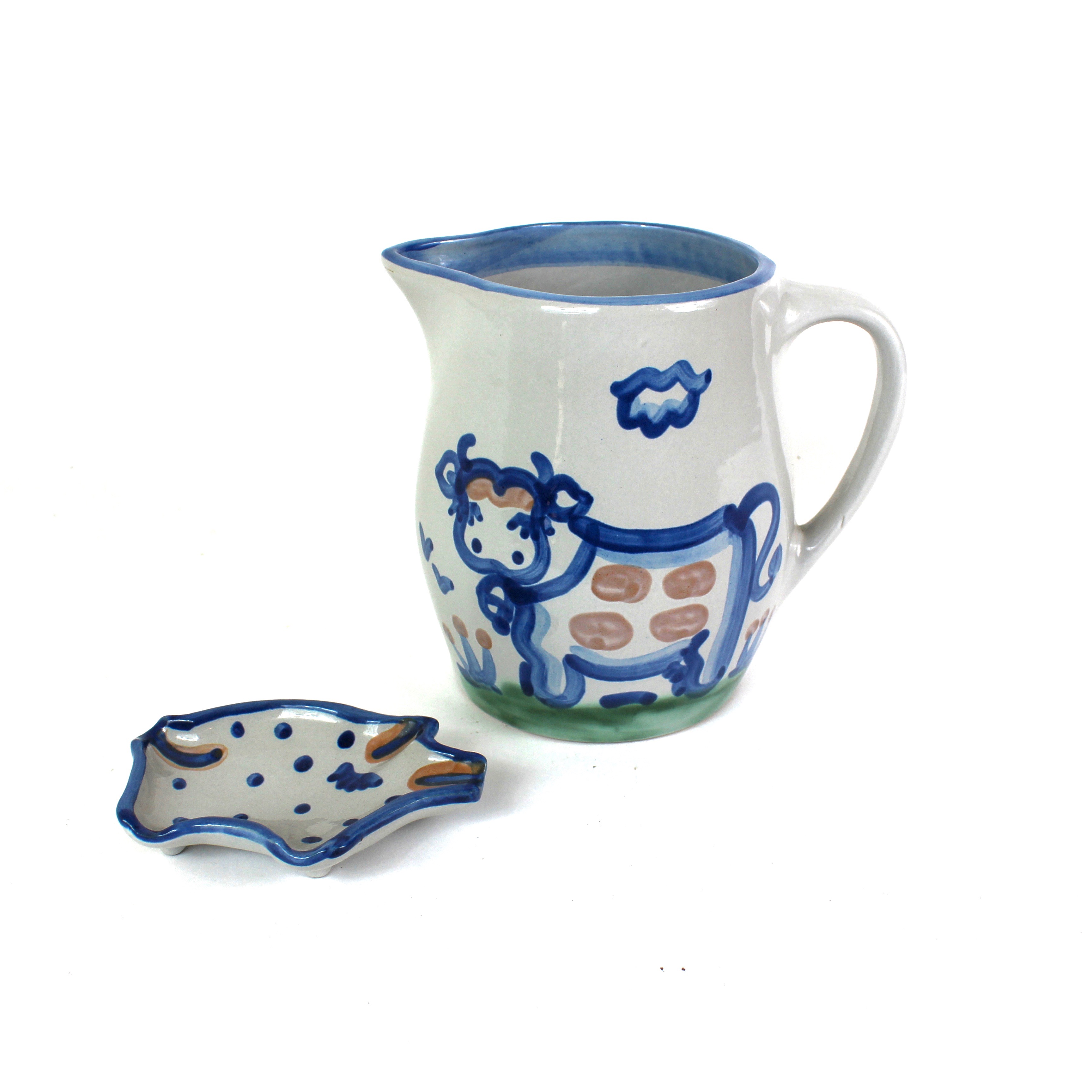 Blown Glass Chicken Canisters with M.A. Hadley Pottery