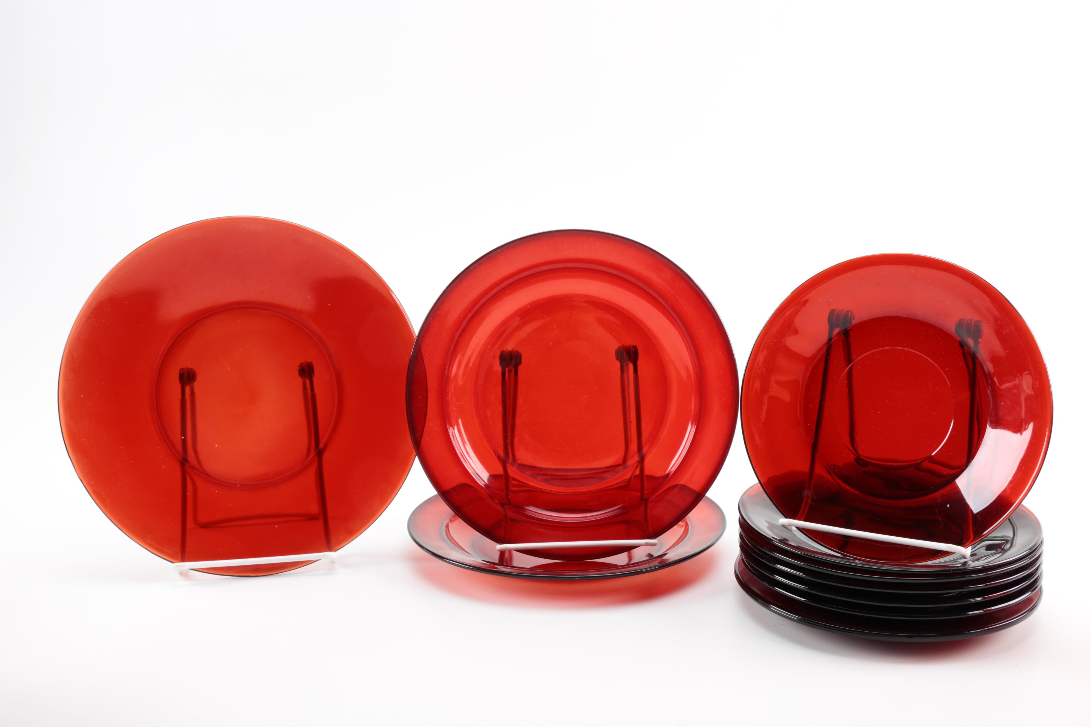 Hand Blown and Other Ruby Glass