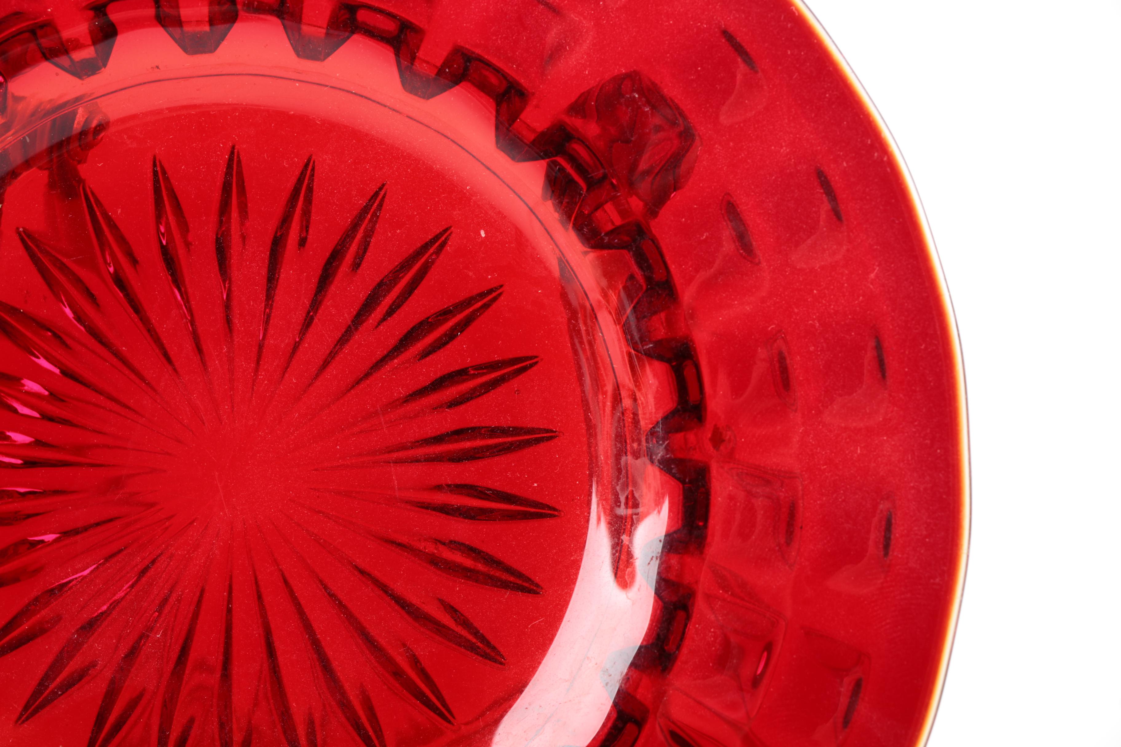 Hand Blown and Other Ruby Glass