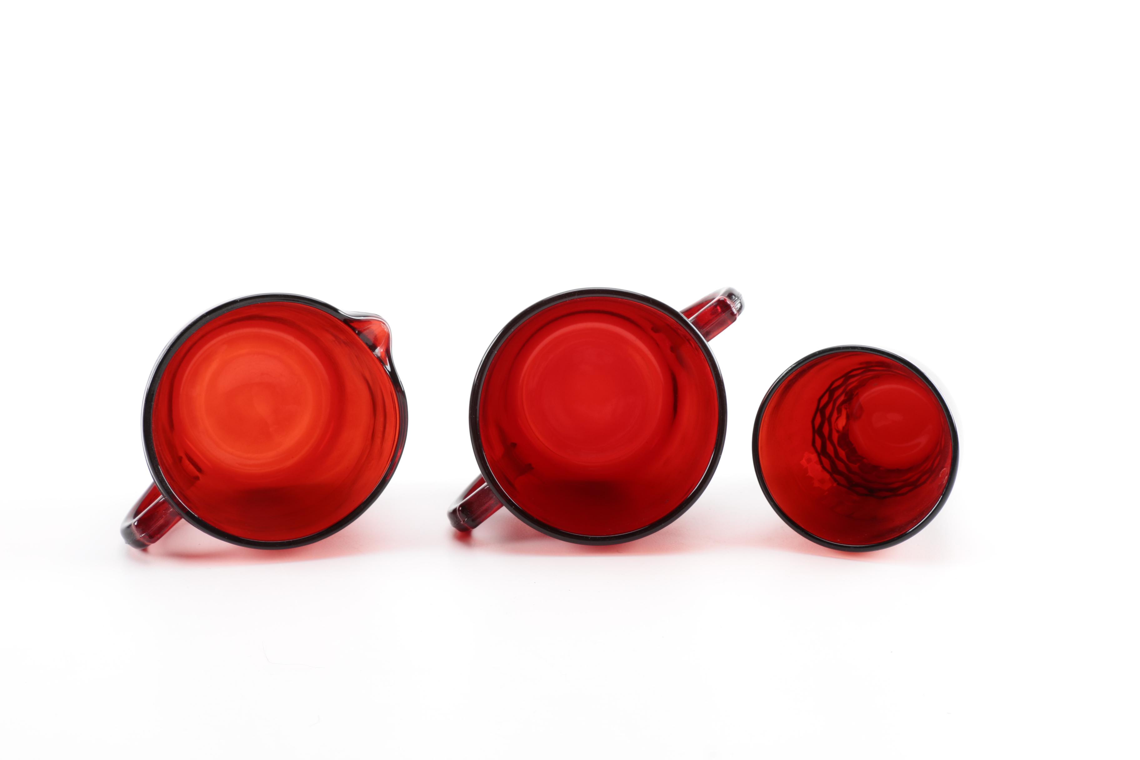 Hand Blown and Other Ruby Glass