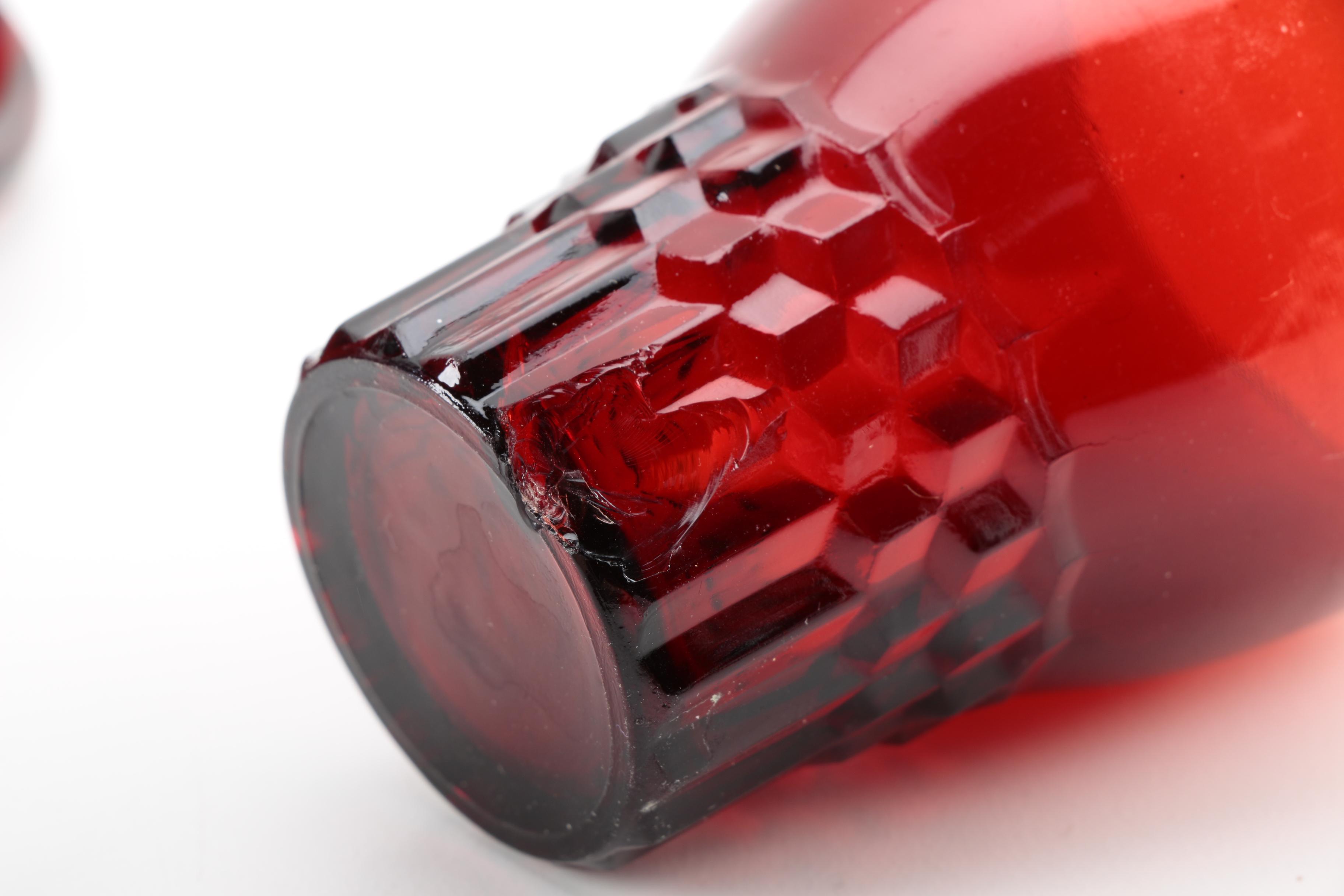 Hand Blown and Other Ruby Glass