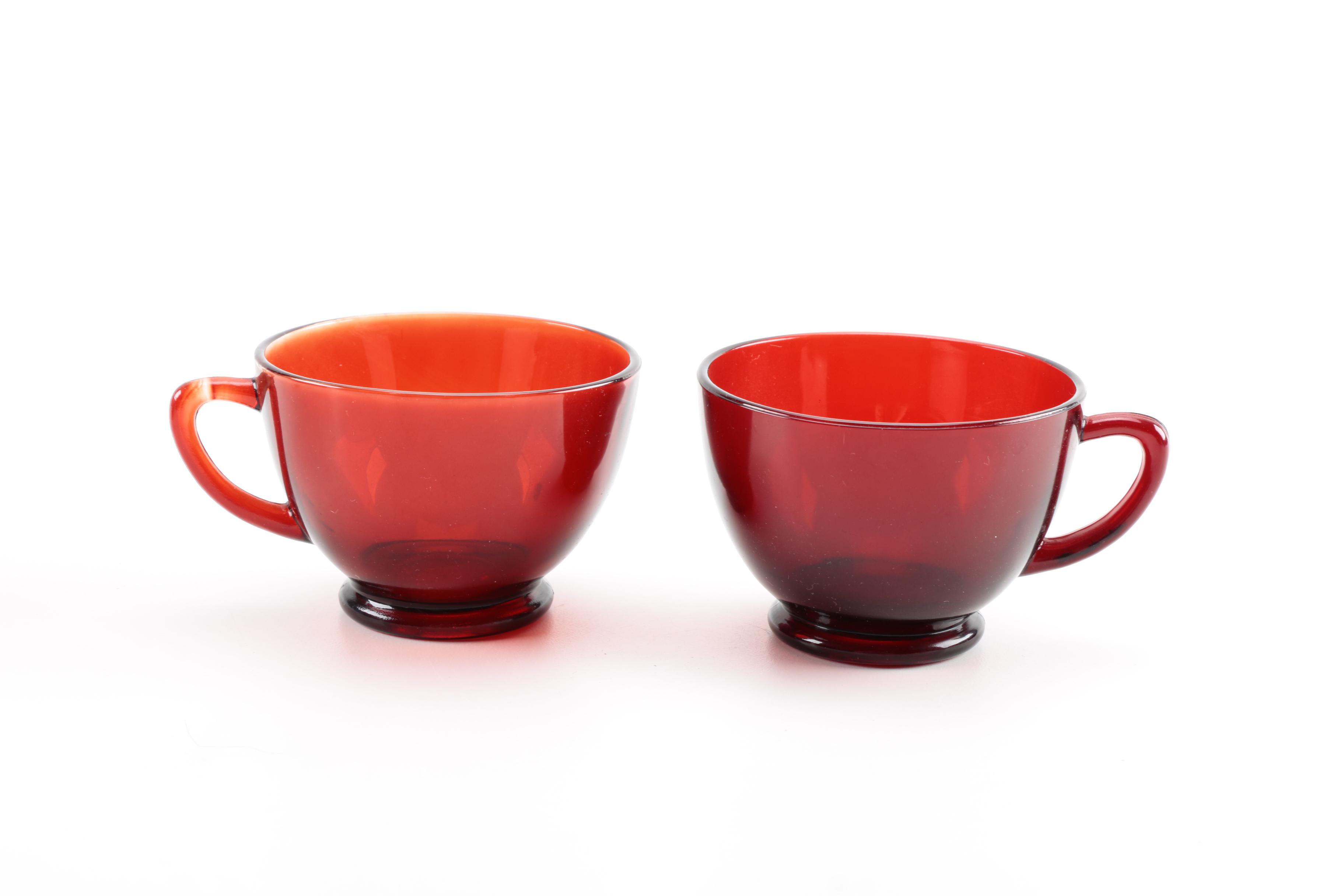 Hand Blown and Other Ruby Glass