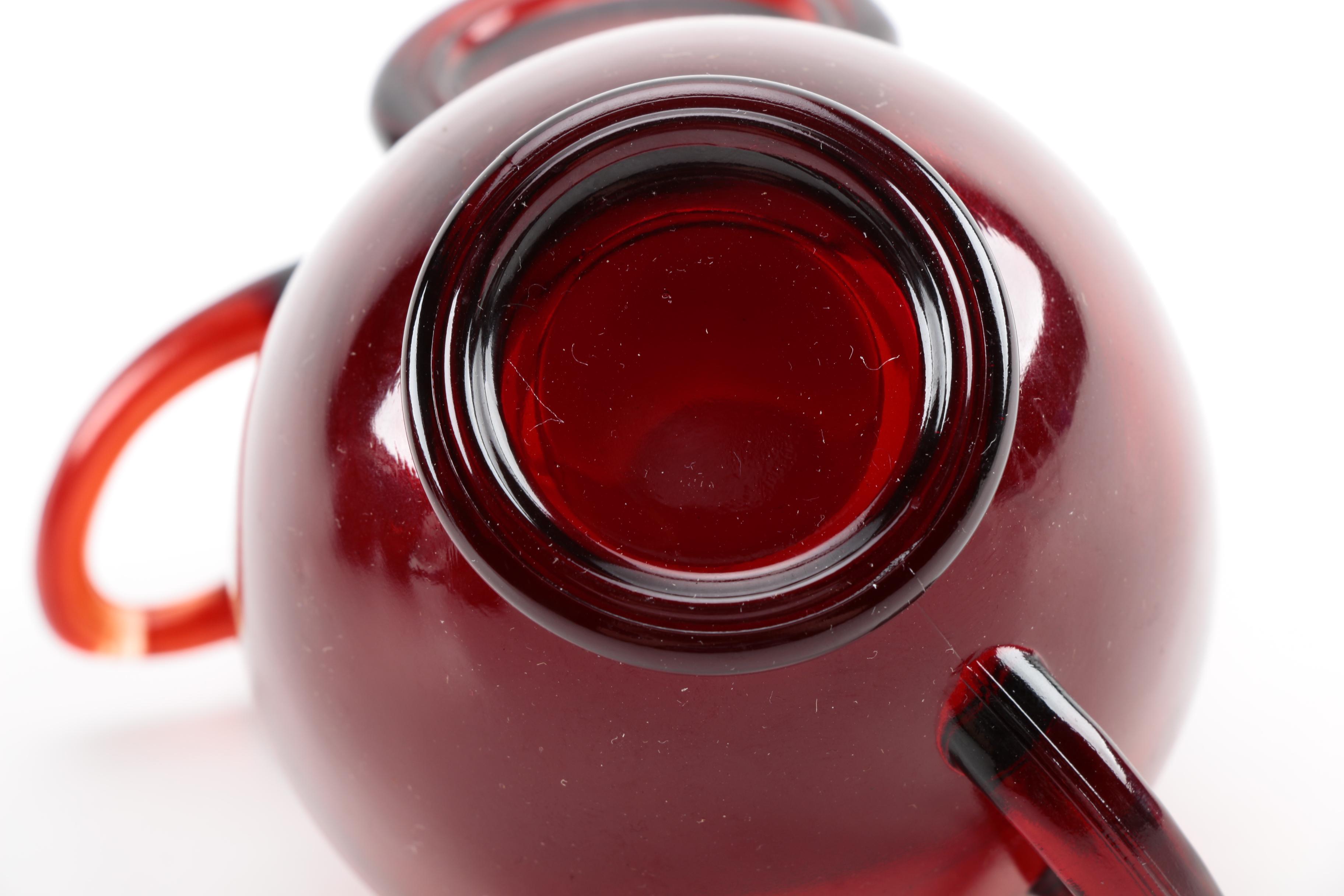 Hand Blown and Other Ruby Glass