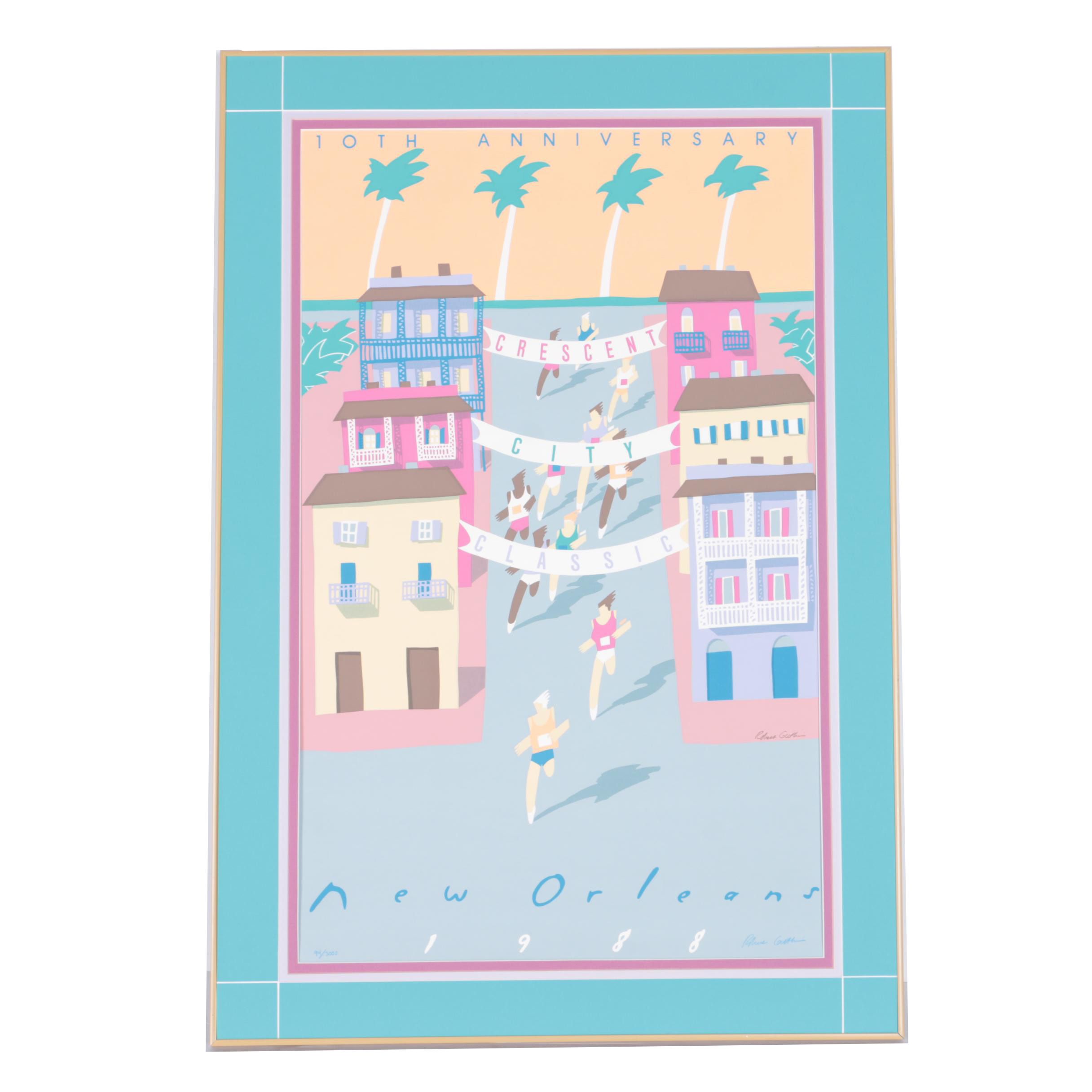 Robert Guthrie Limited Edition Serigraph Poster on Paper for the New Orleans Crescent City Classic