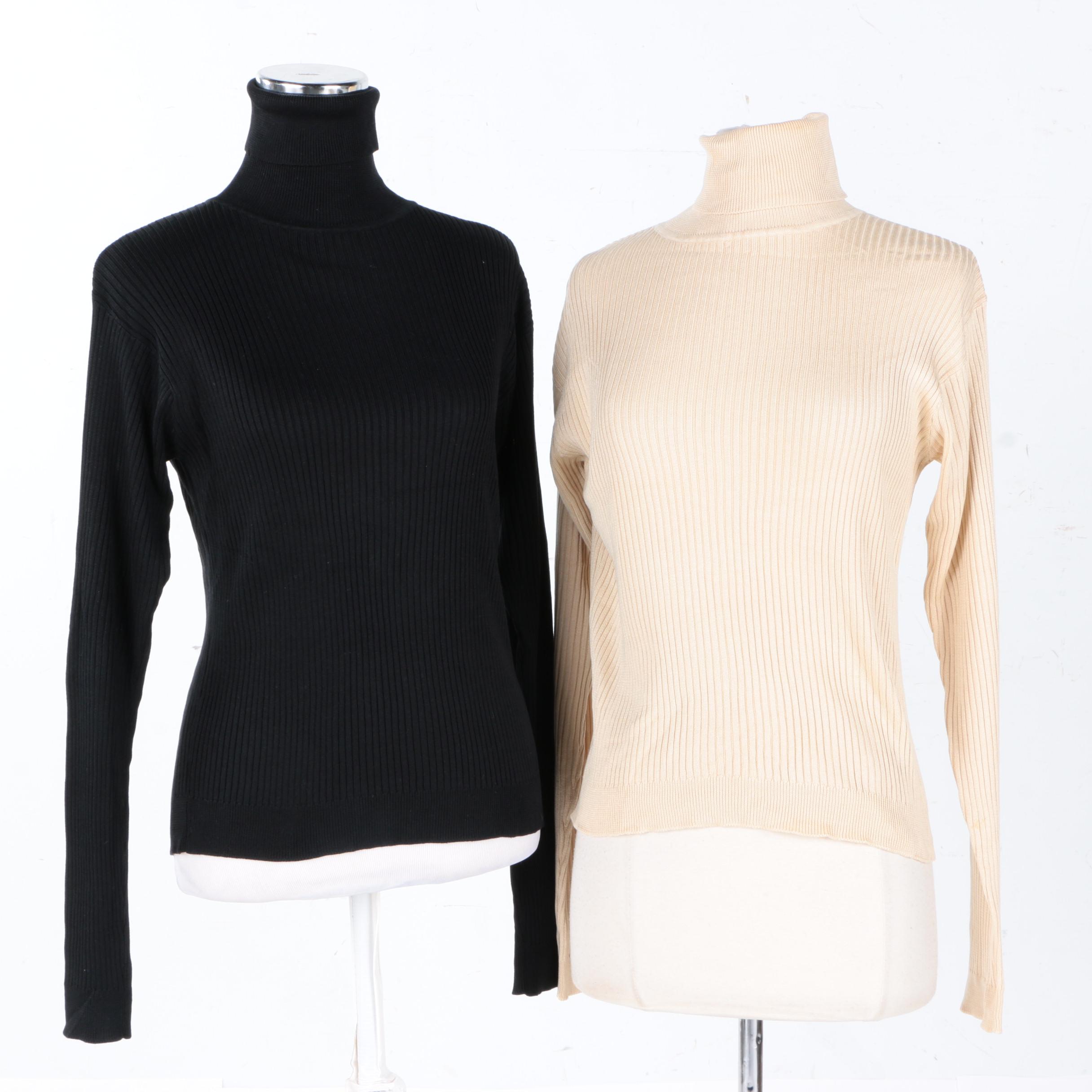 Women's Purple Label Ralph Lauren Silk Turtlenecks