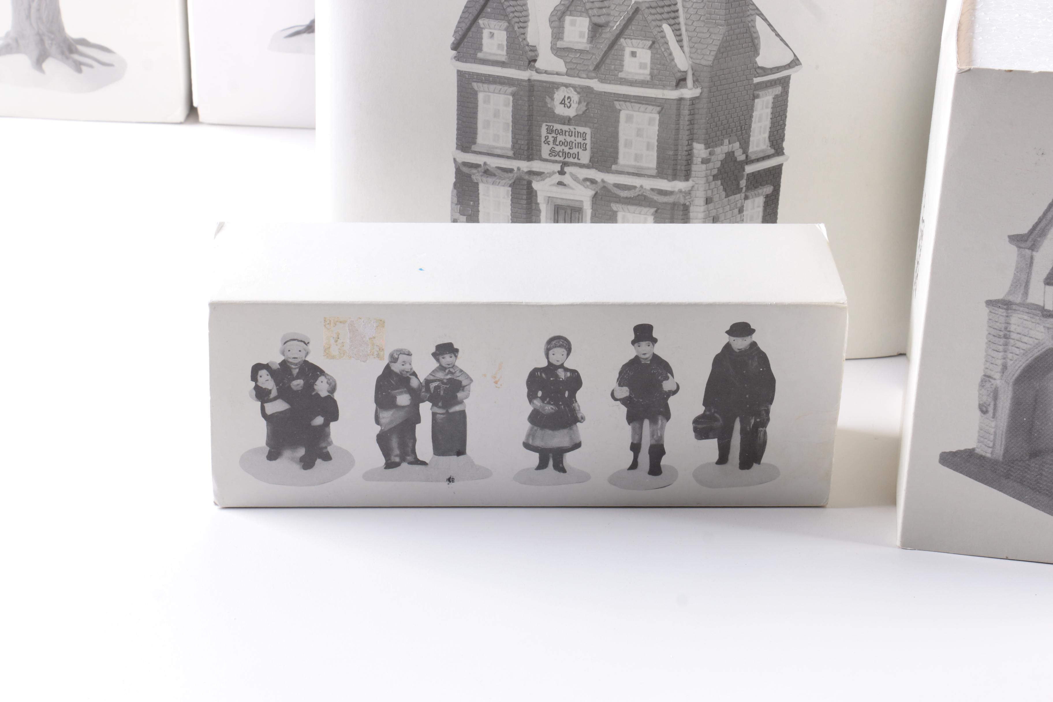 Department 56 Heritage Village Christmas Decor Including "The Mermaid Fish Shoppe"