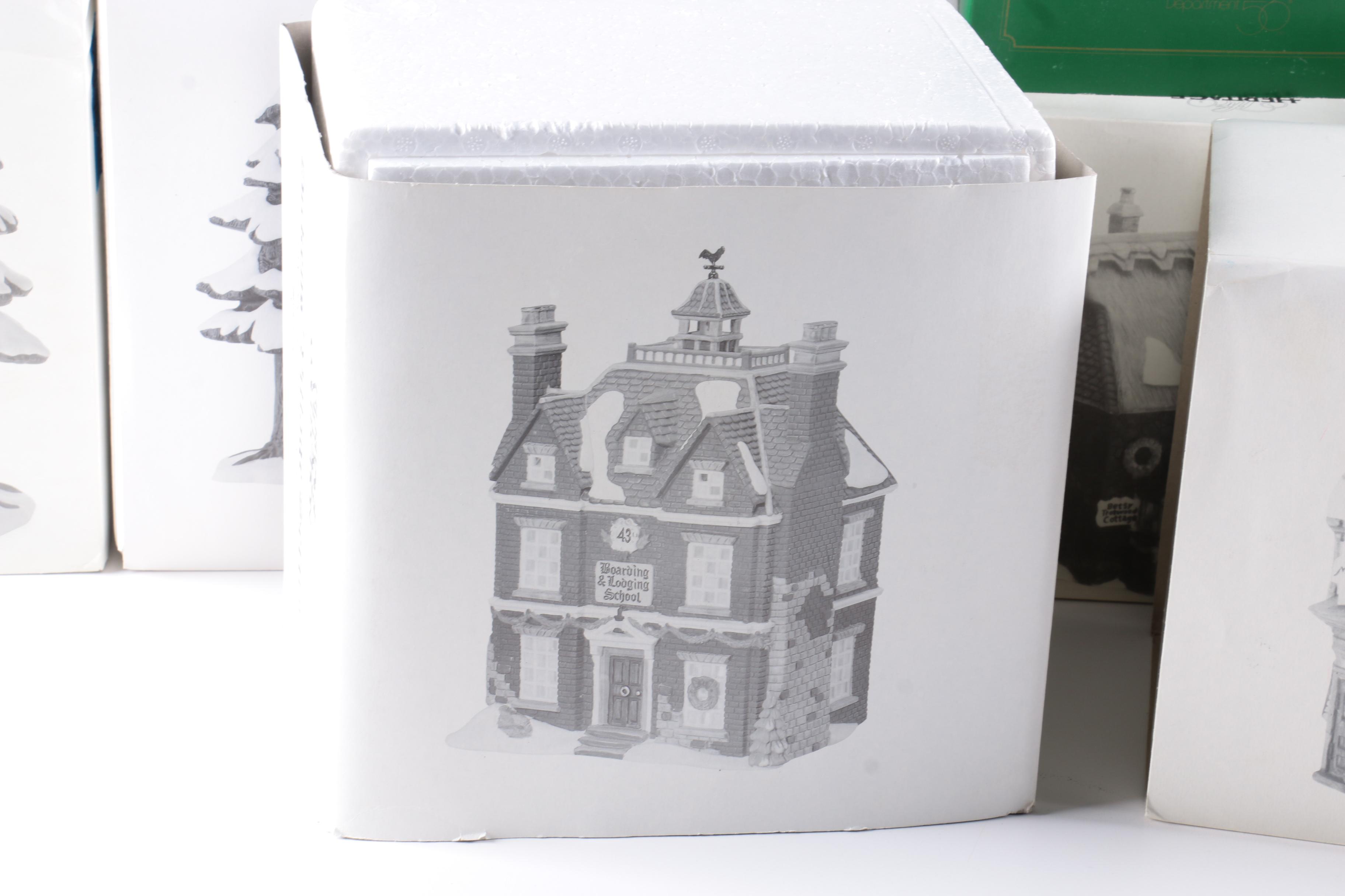 Department 56 Heritage Village Christmas Decor Including "The Mermaid Fish Shoppe"