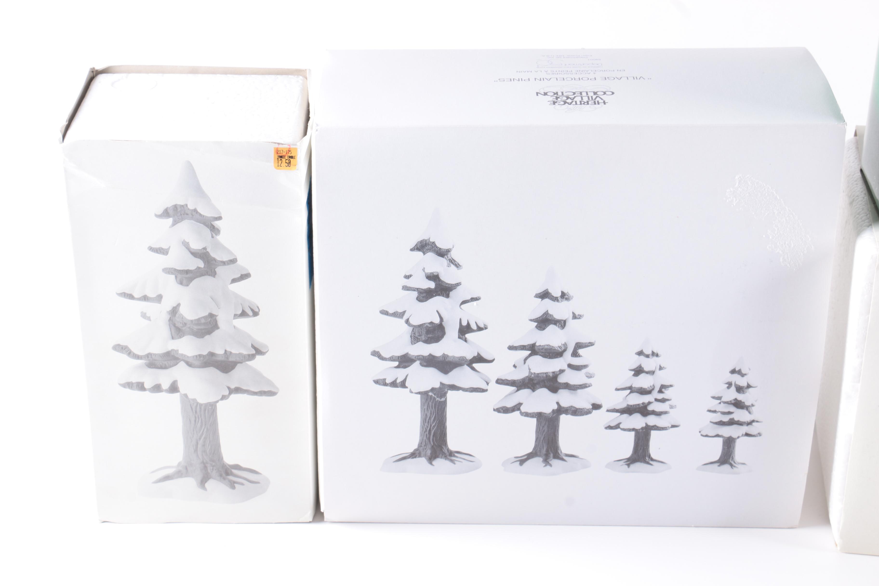 Department 56 Heritage Village Christmas Decor Including "The Mermaid Fish Shoppe"