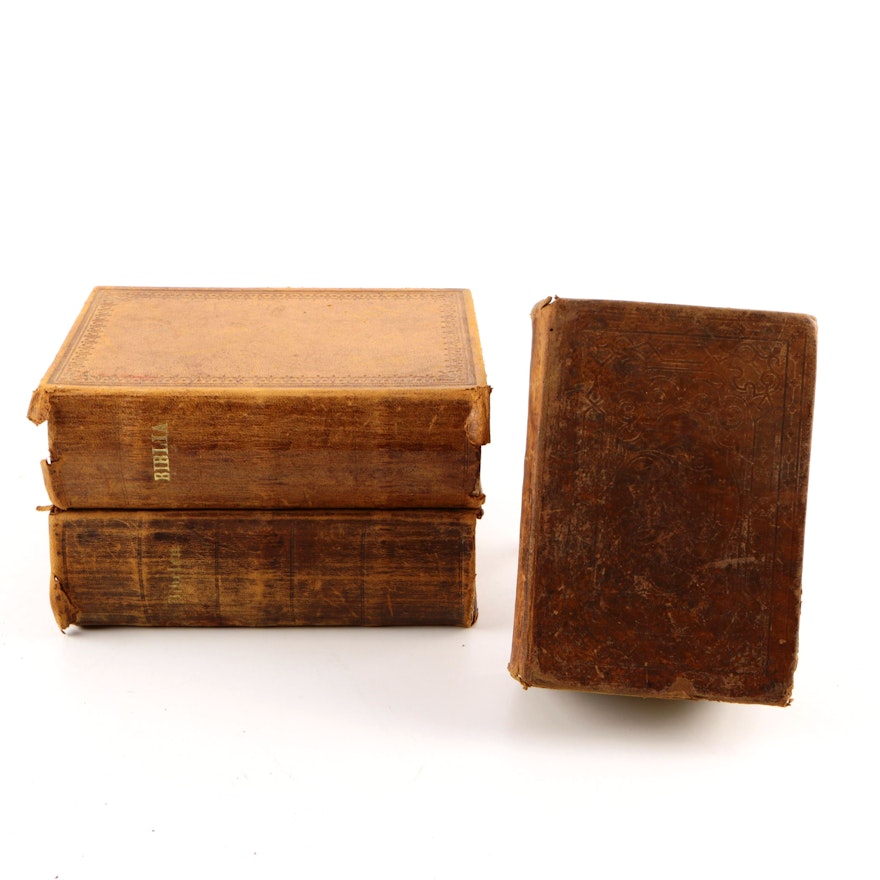 Three Antiquarian Swedish-Language Bibles