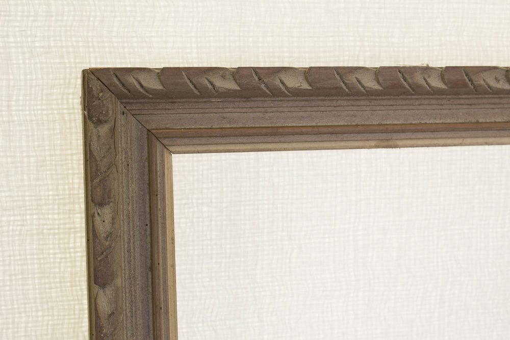 Carved and Painted Wooden Picture Frame