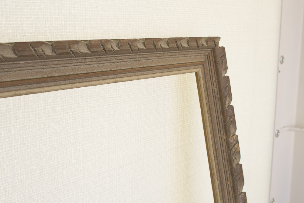 Carved and Painted Wooden Picture Frame