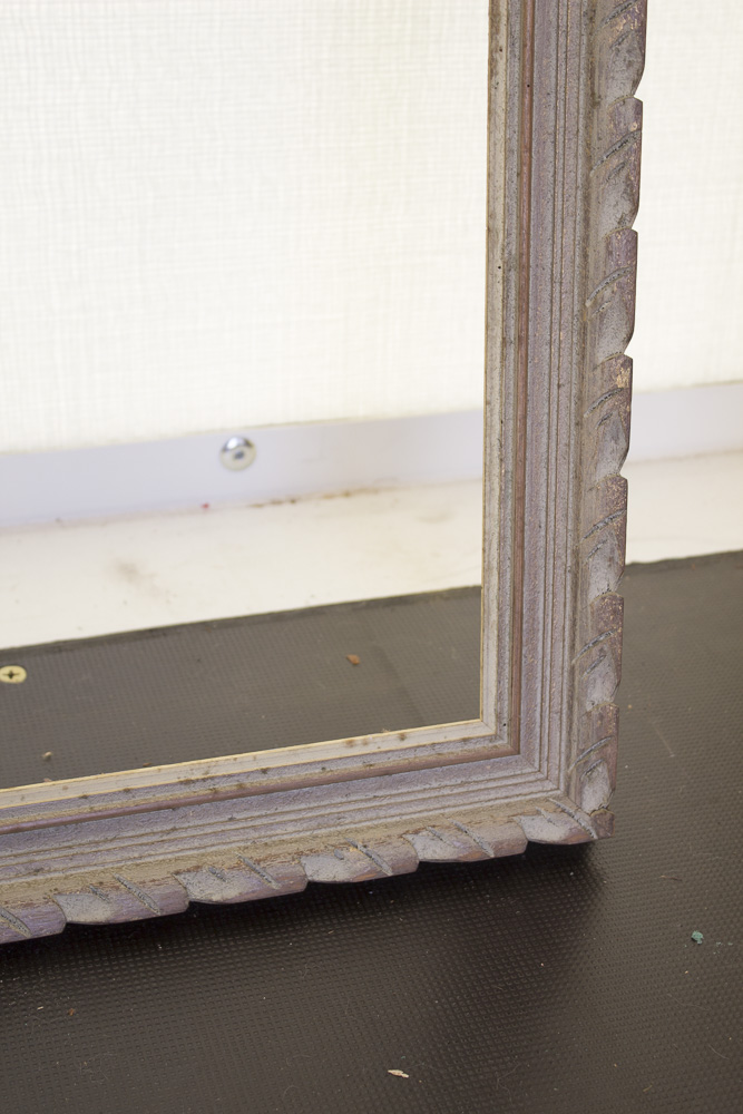 Carved and Painted Wooden Picture Frame