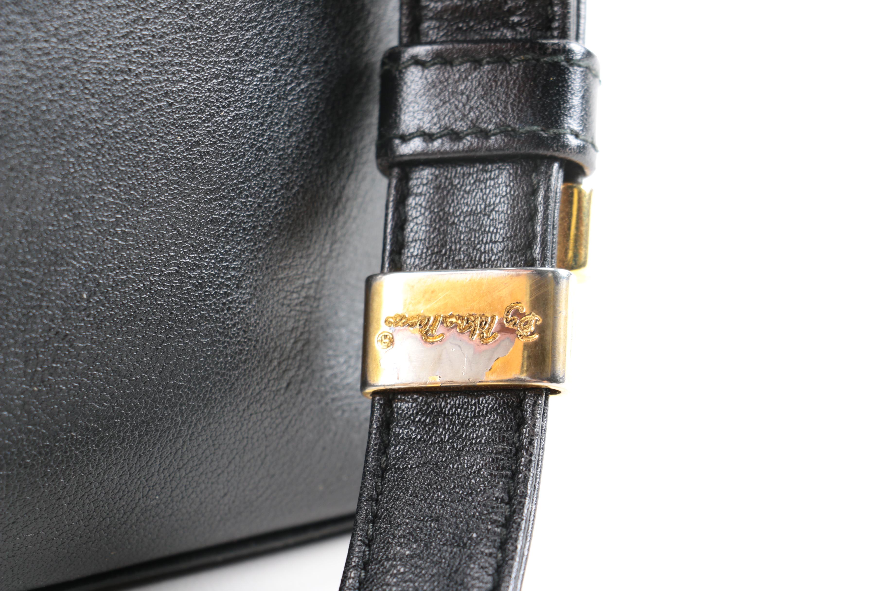 Paloma Picasso Black Leather Handbag