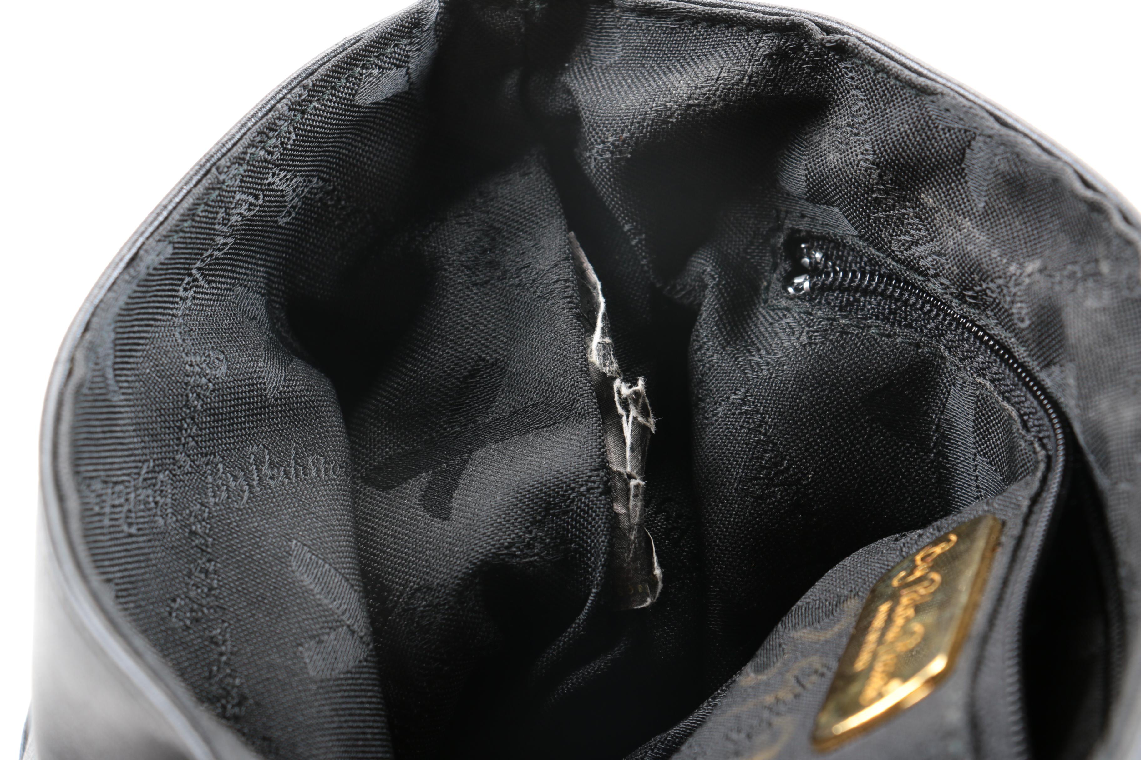 Paloma Picasso Black Leather Handbag