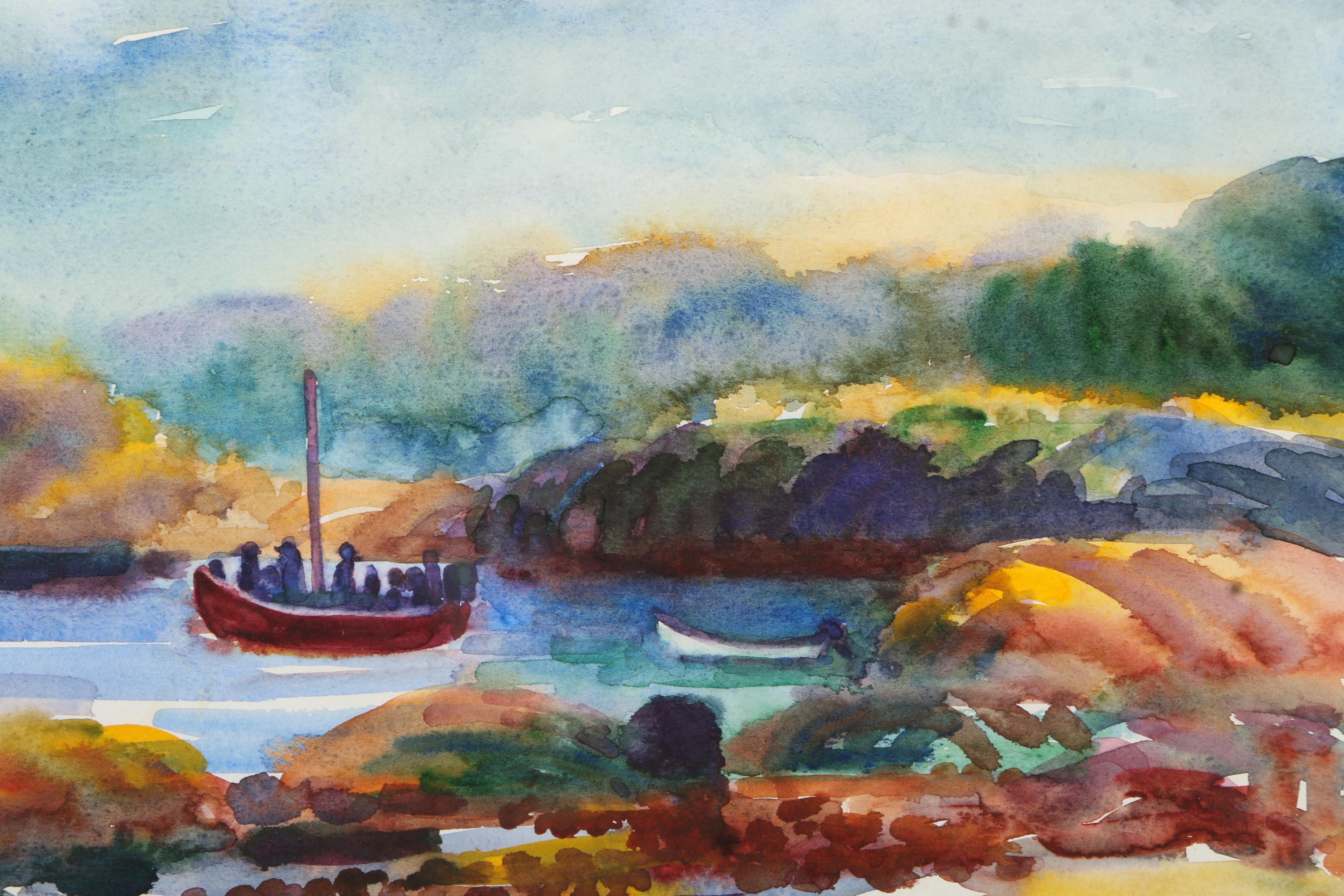 Ulla Rosendahl Watercolor of a Coastline