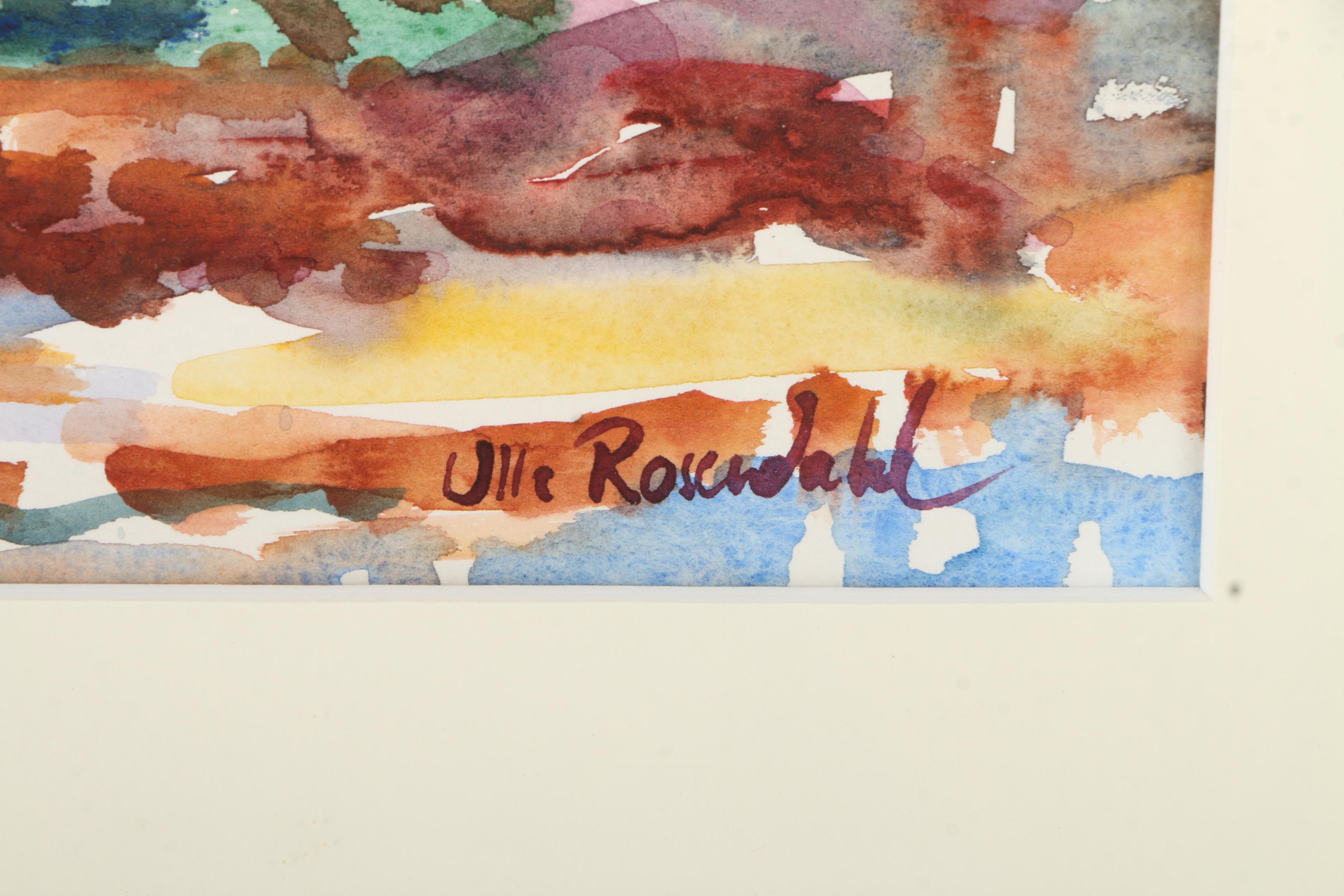 Ulla Rosendahl Watercolor of a Coastline