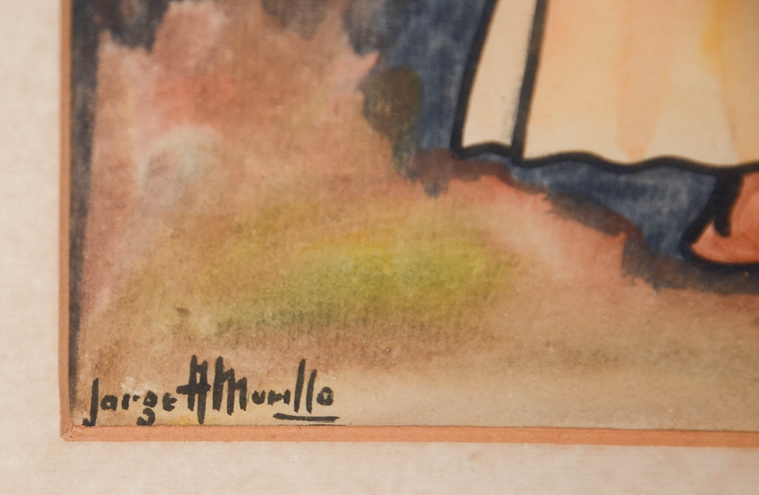 Jorge A. Murillo Original Watercolor Mexican Folk Art Painting