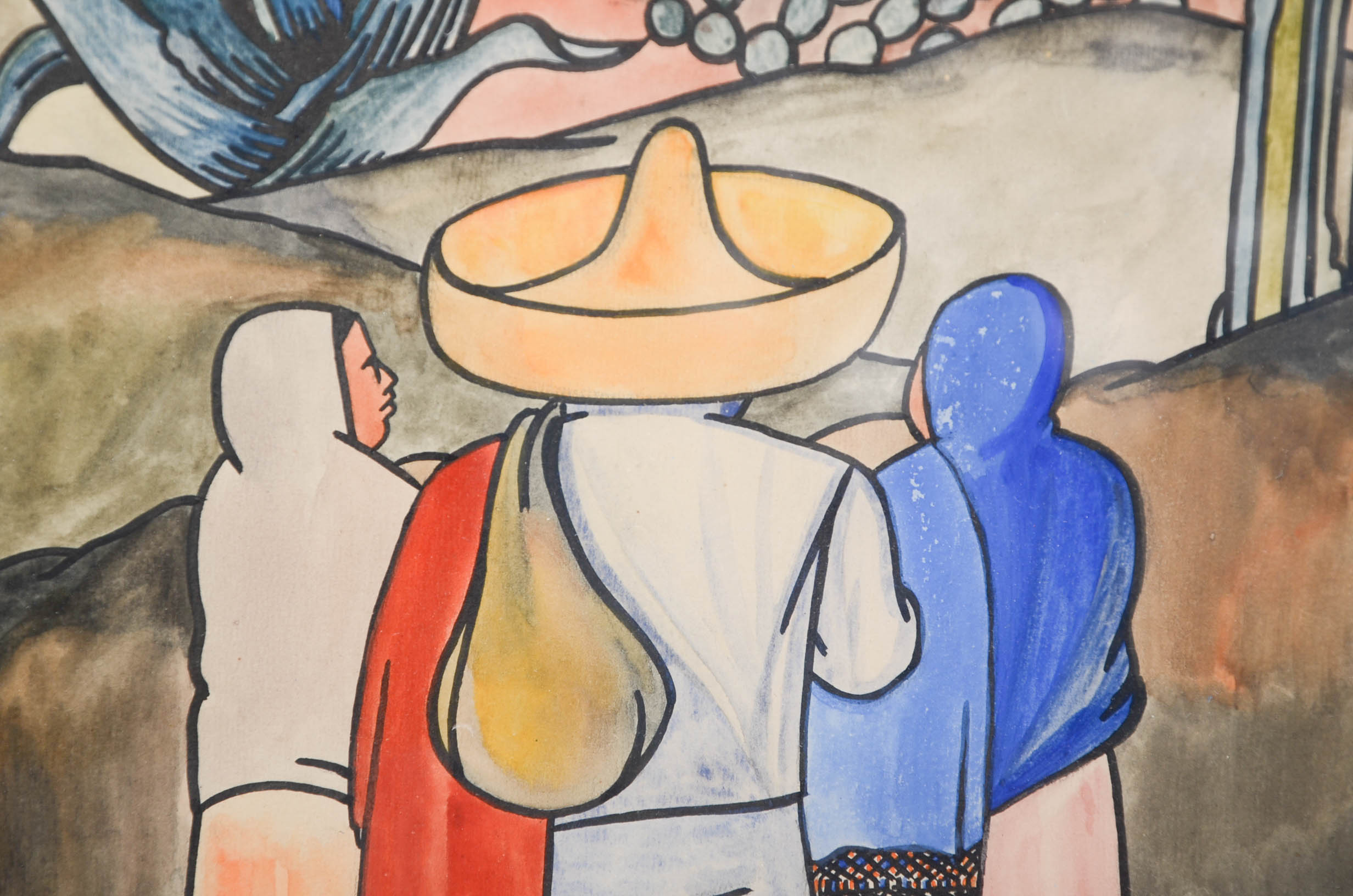 Jorge A. Murillo Original Watercolor Mexican Folk Art Painting