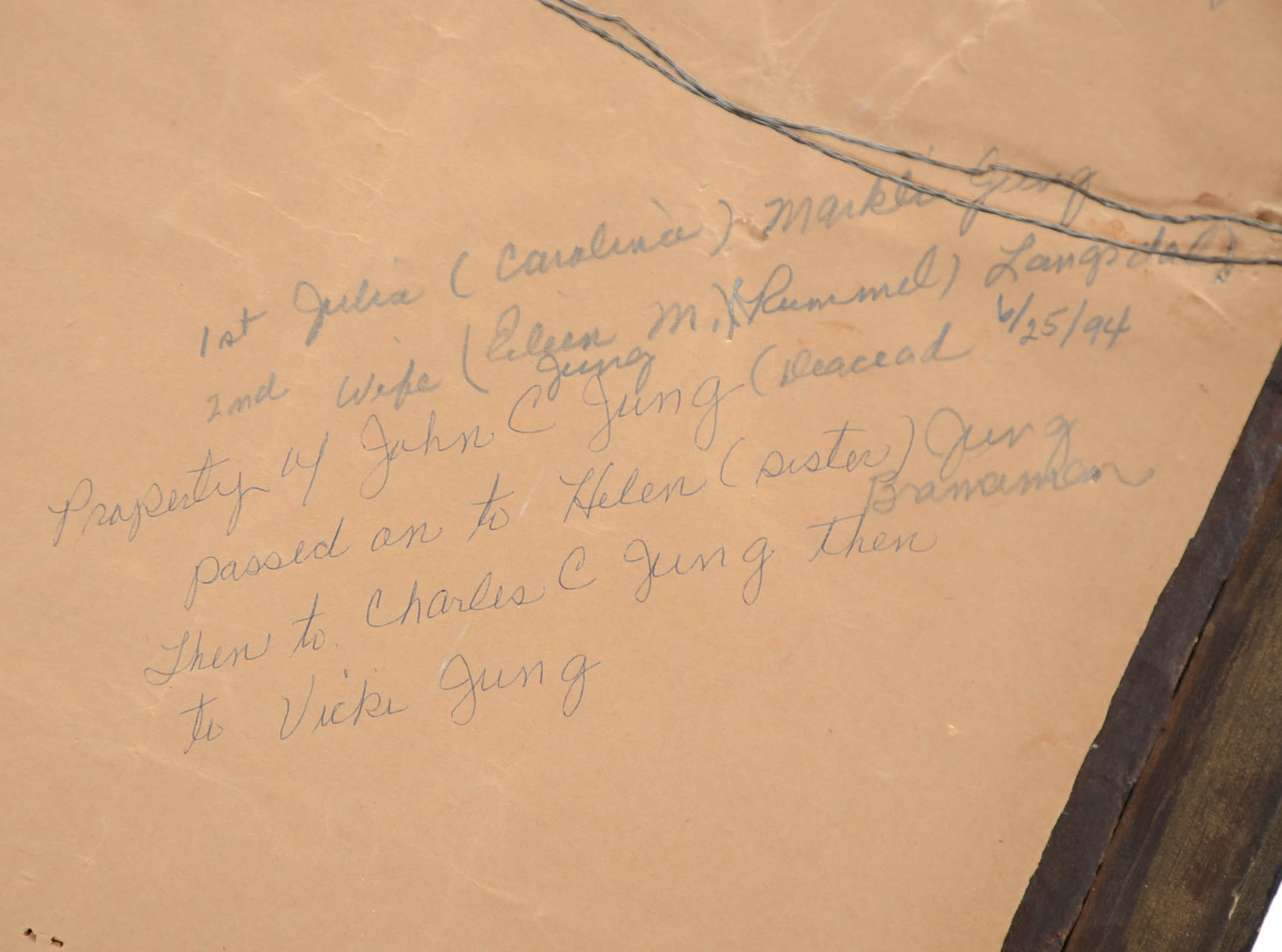 Antique Crayon Portrait of Christopher Jung