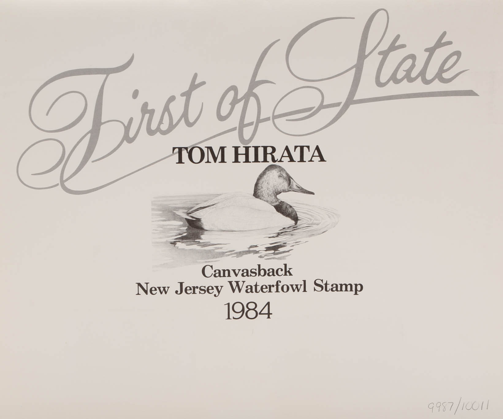 Thomas Hirata Signed Limited Edition Offset Lithograph and Two Postage Stamps