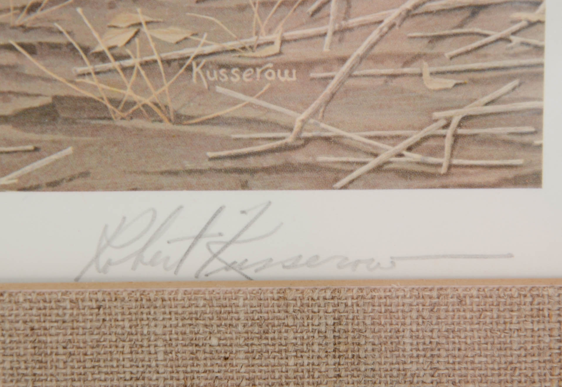 Robert Kusserow Signed Limited Edition Offset Lithograph and One Postage Stamp