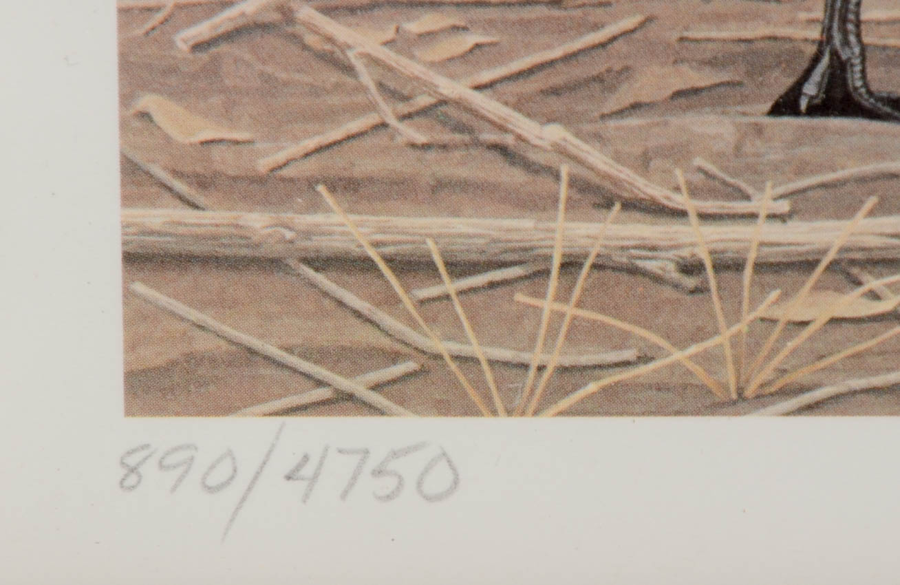 Robert Kusserow Signed Limited Edition Offset Lithograph and One Postage Stamp