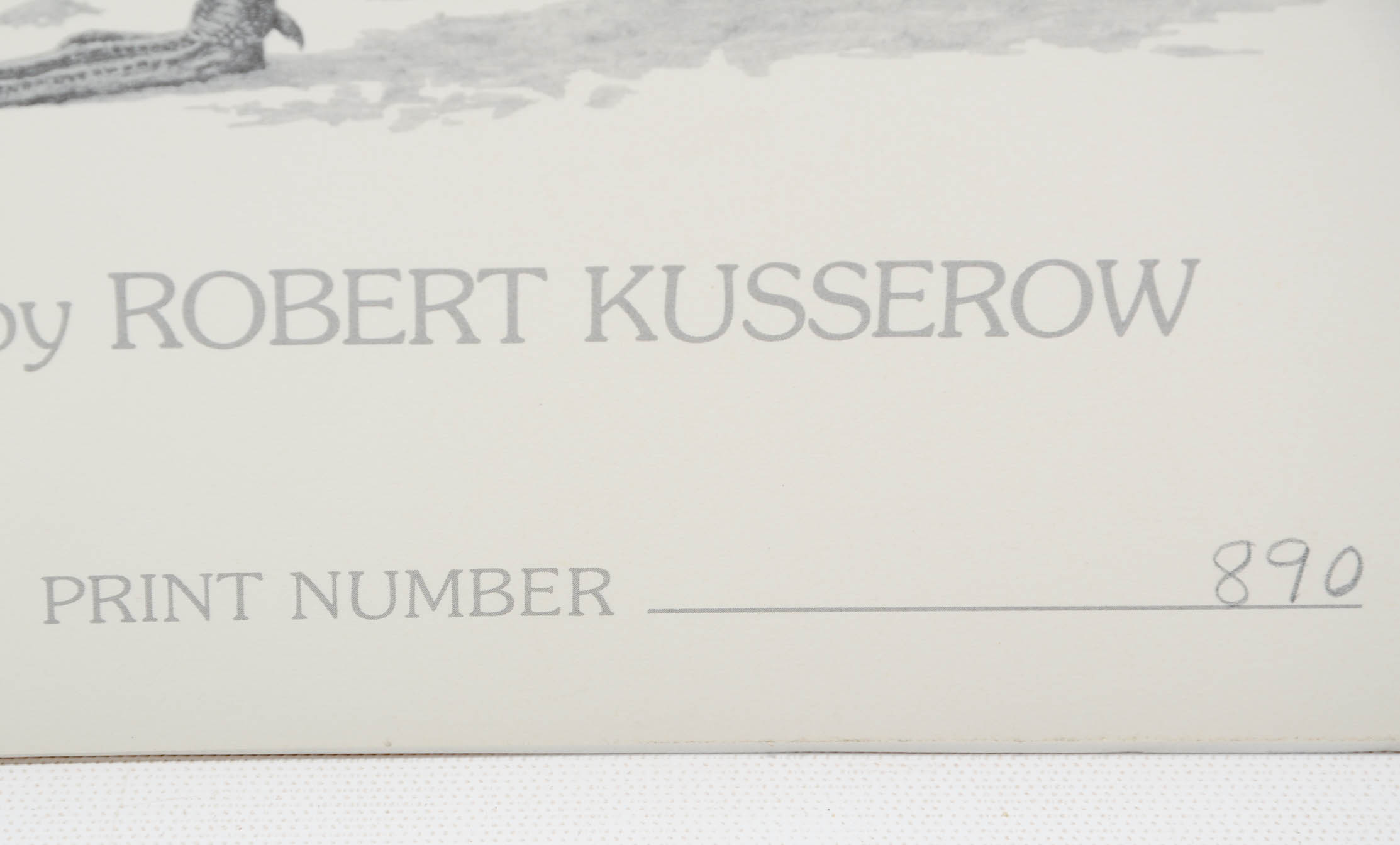 Robert Kusserow Signed Limited Edition Offset Lithograph and One Postage Stamp