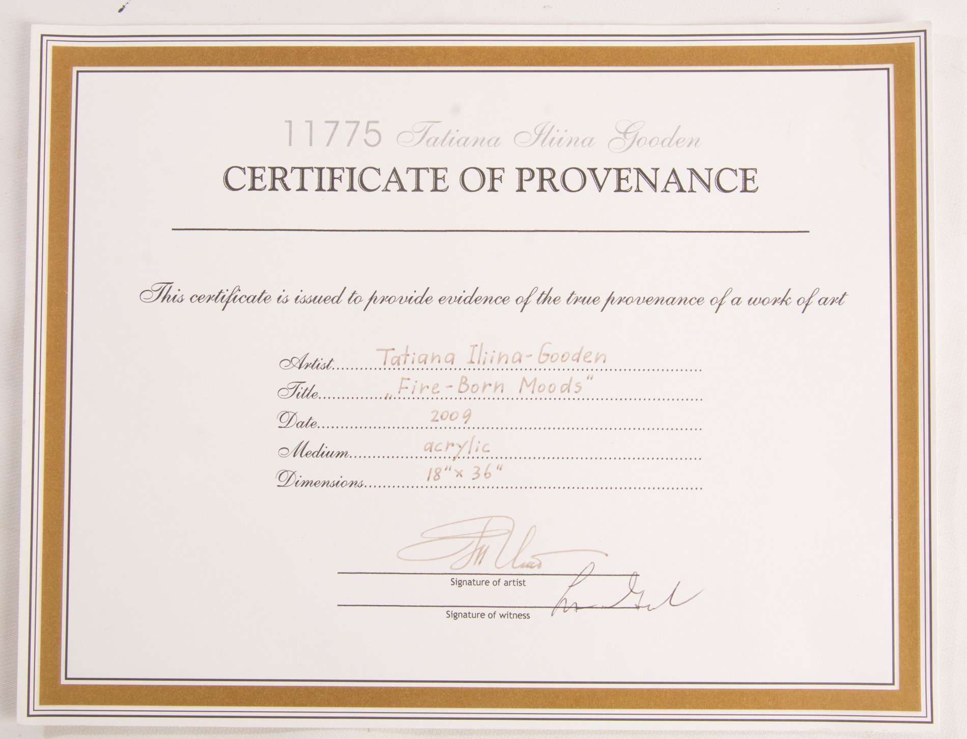 Tatiana Iliana-Gooden Acrylic on Canvas "Fire-Born Moods"