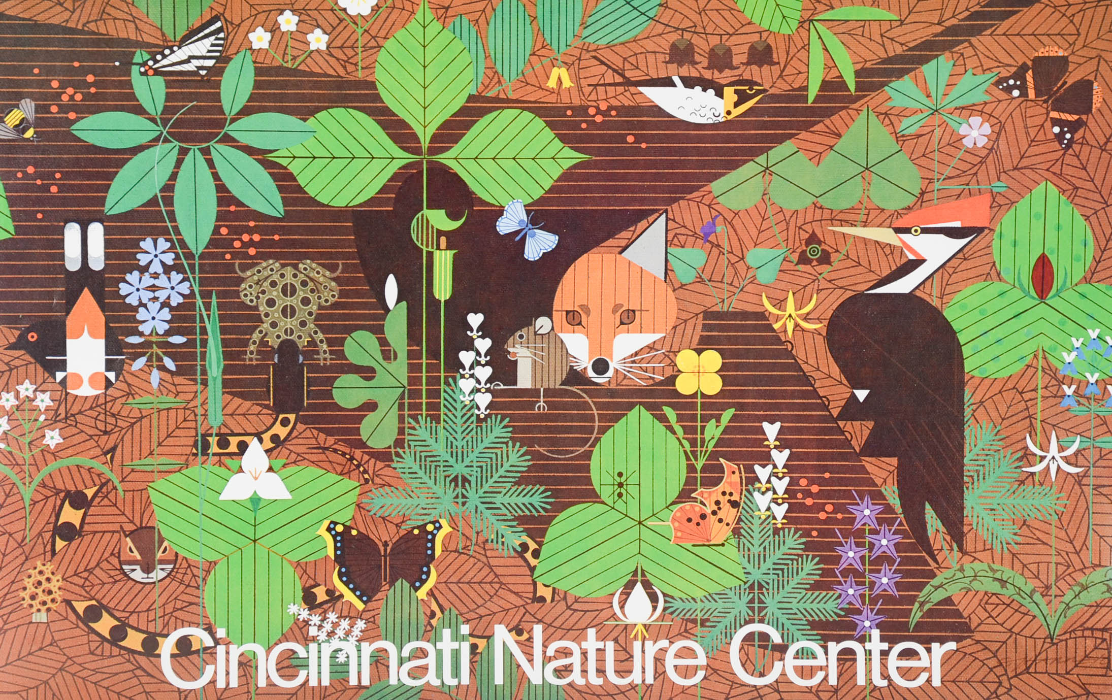 Charley Harper Hand-Signed Poster for Cincinnati Nature Center