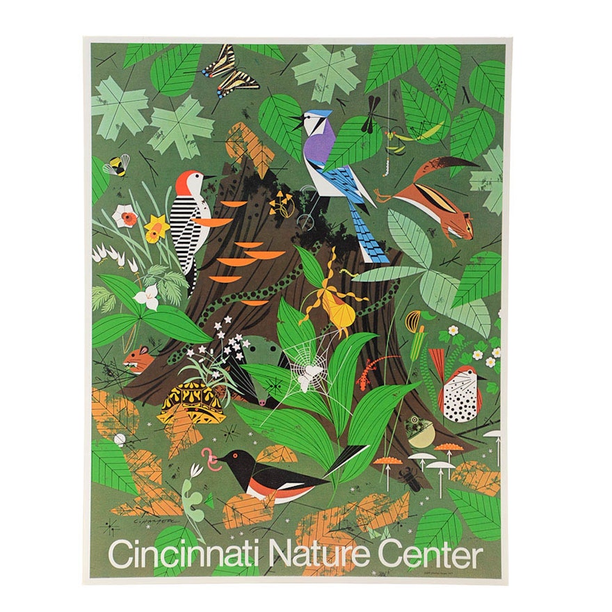 Charley Harper Hand-Signed Poster for Cincinnati Nature Center