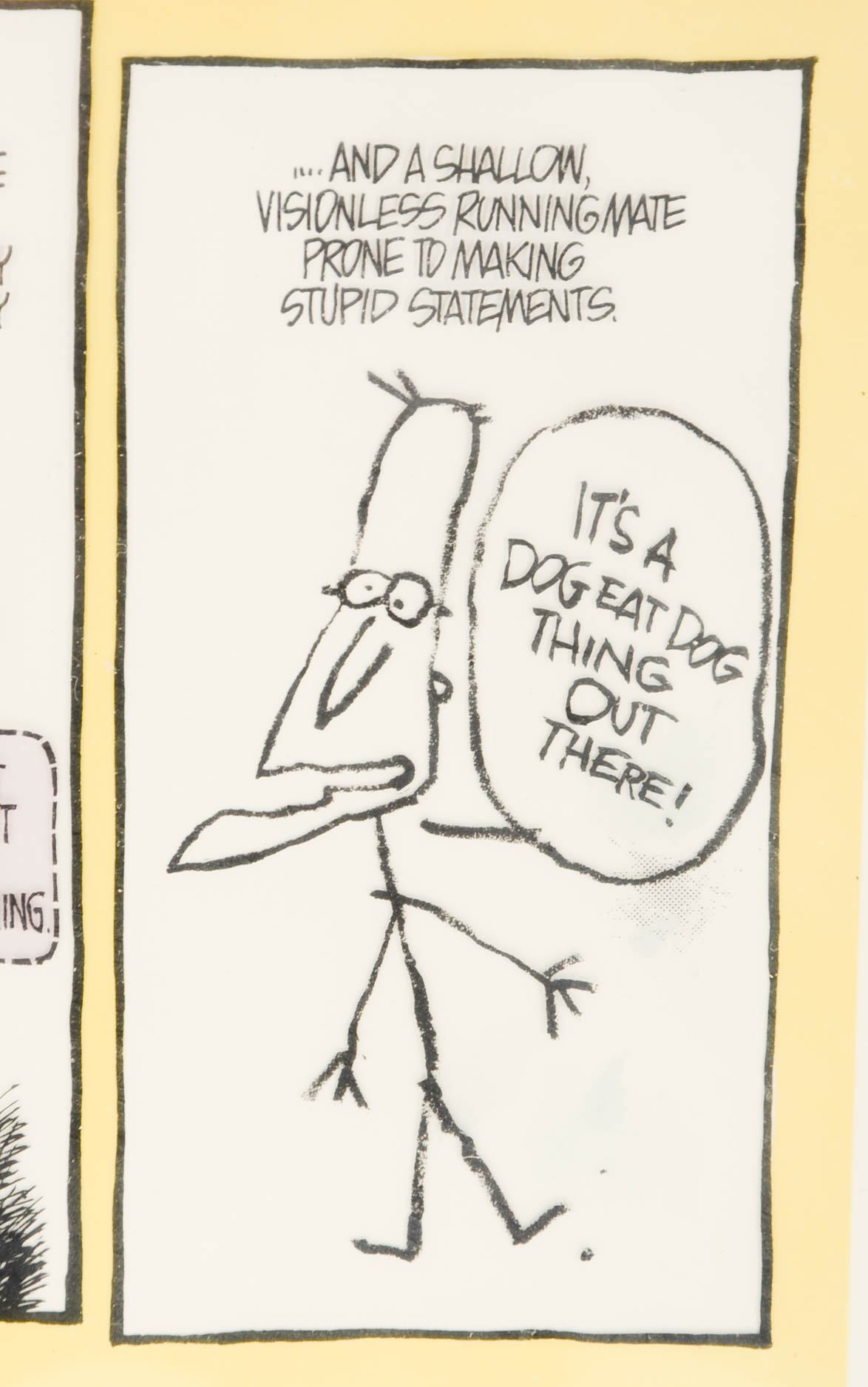 Jim Borgman Original 1992 Ink Cartoon Illustration Prototype for Cincinnati Enquirer