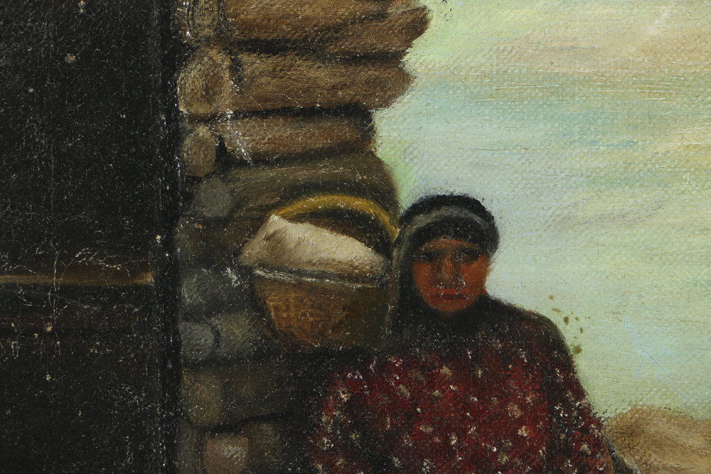 L.C. Taylor Oil Painting on Canvas Figural Landscape