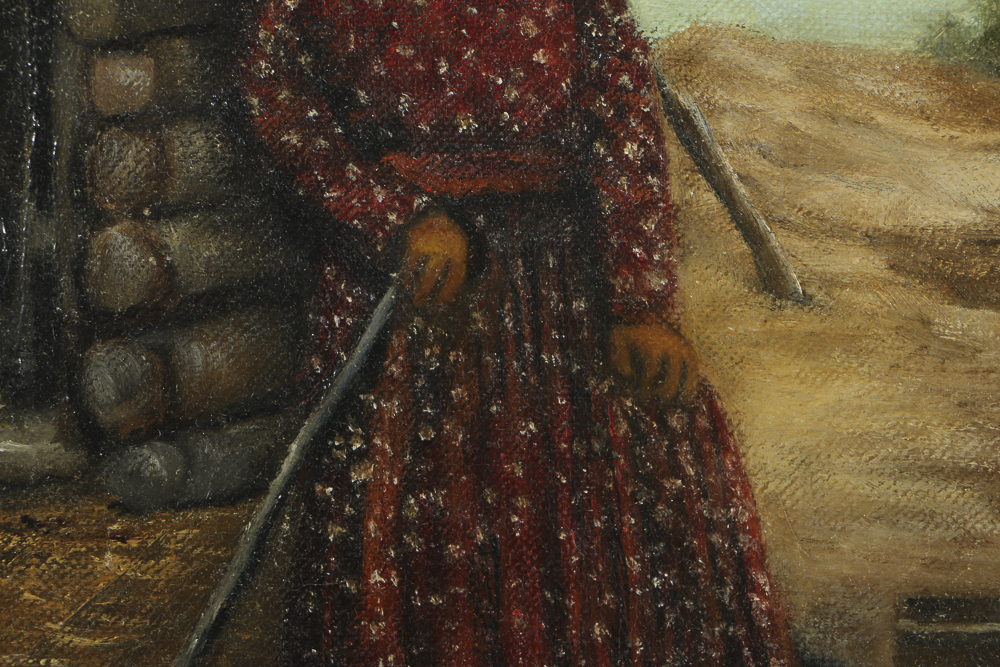 L.C. Taylor Oil Painting on Canvas Figural Landscape