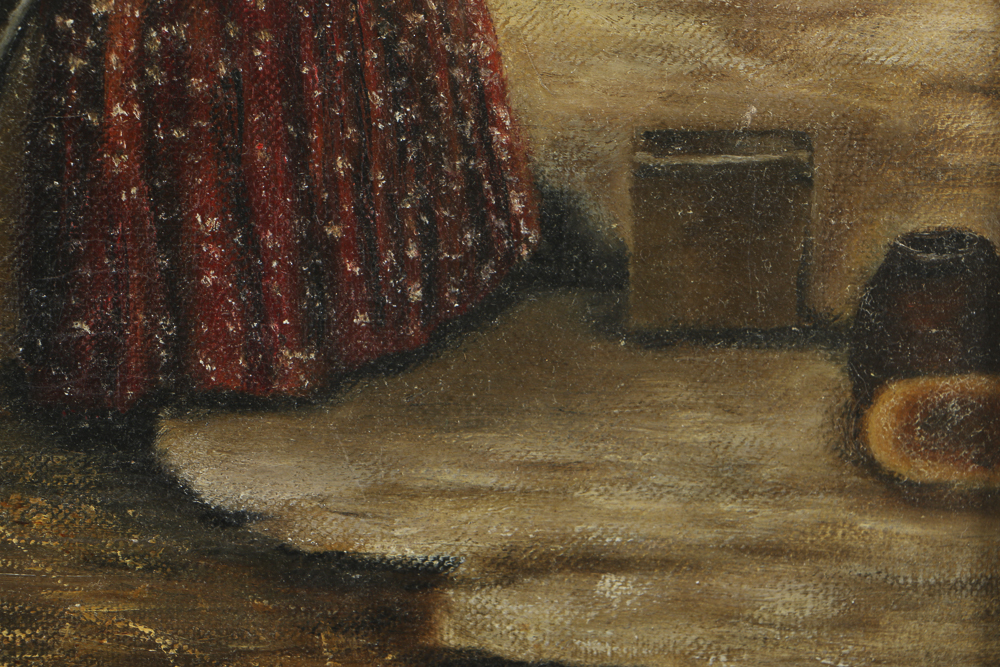 L.C. Taylor Oil Painting on Canvas Figural Landscape