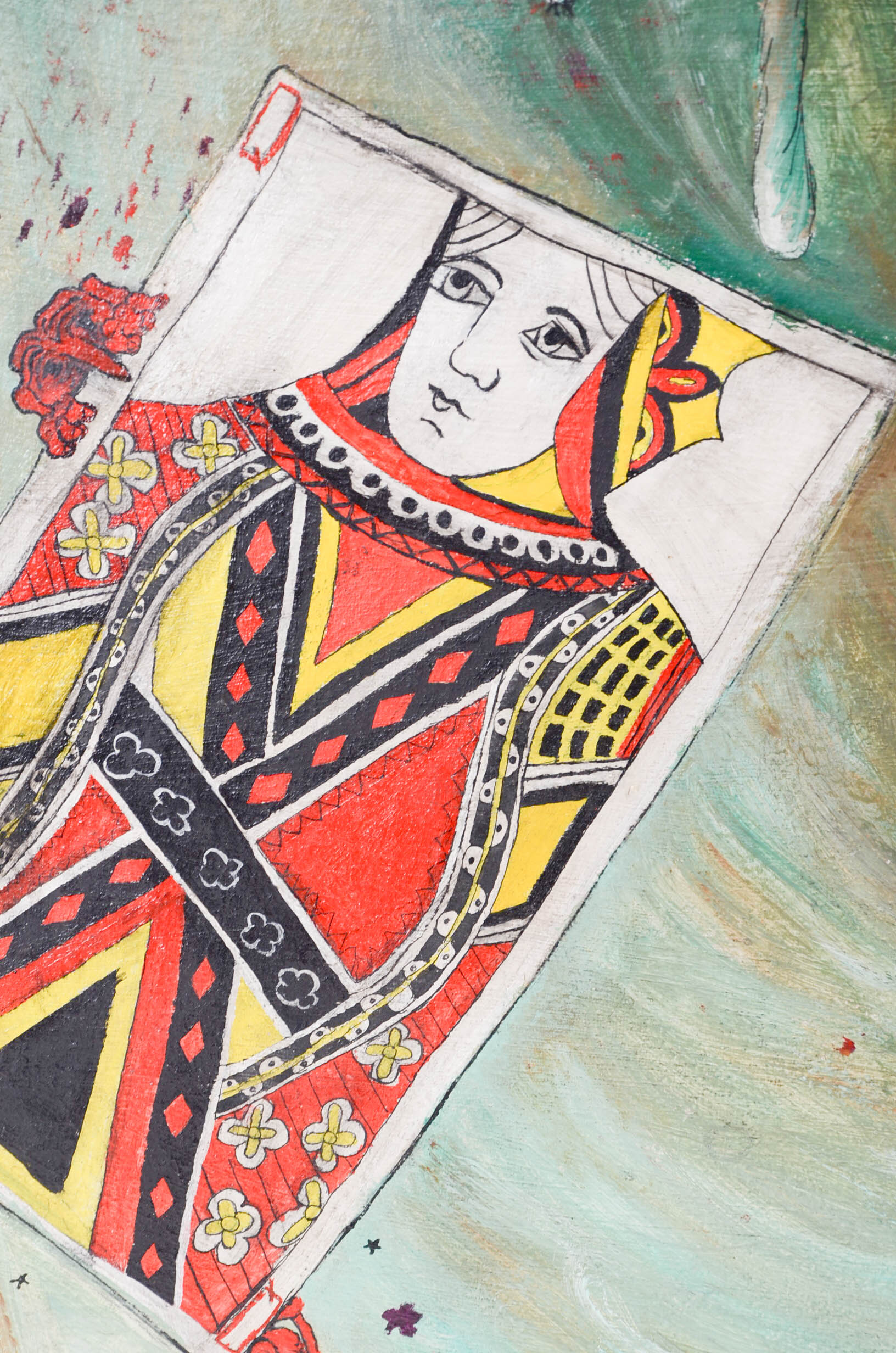 L. Perry Original 1972 Surreal Oil Painting on Canvas