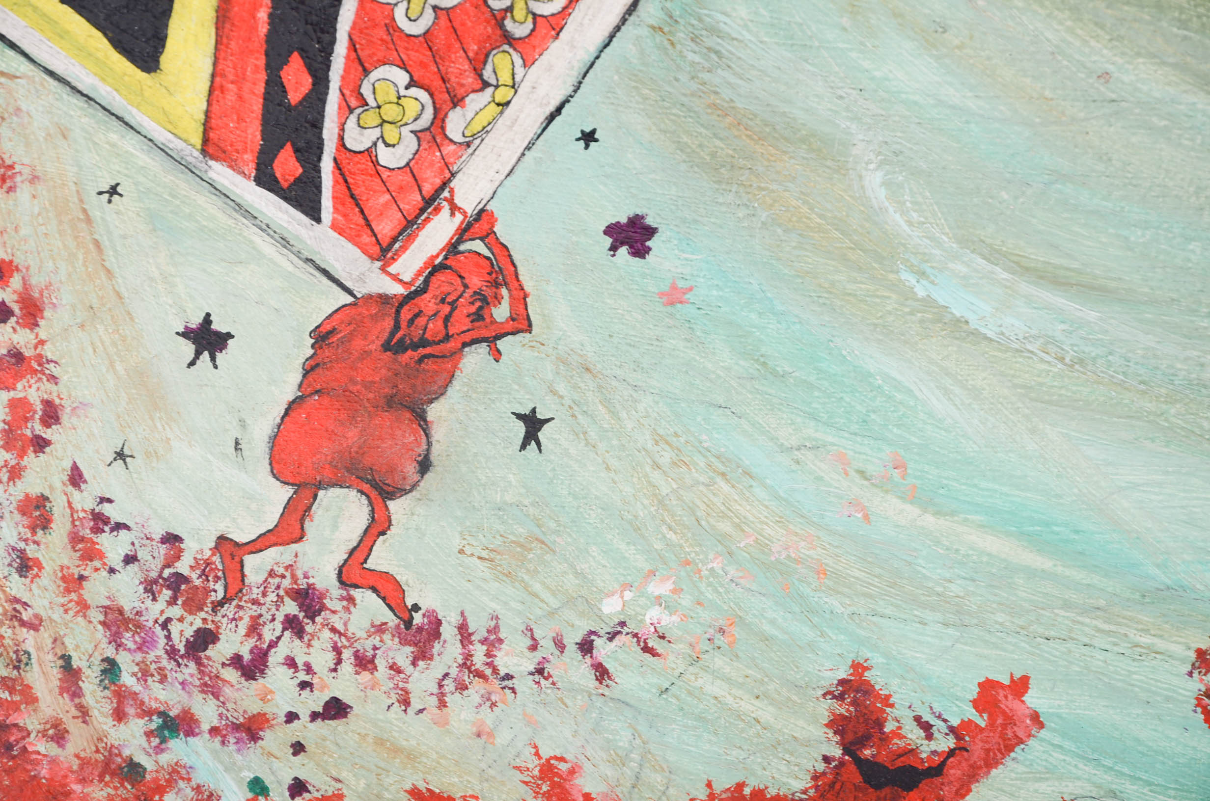 L. Perry Original 1972 Surreal Oil Painting on Canvas