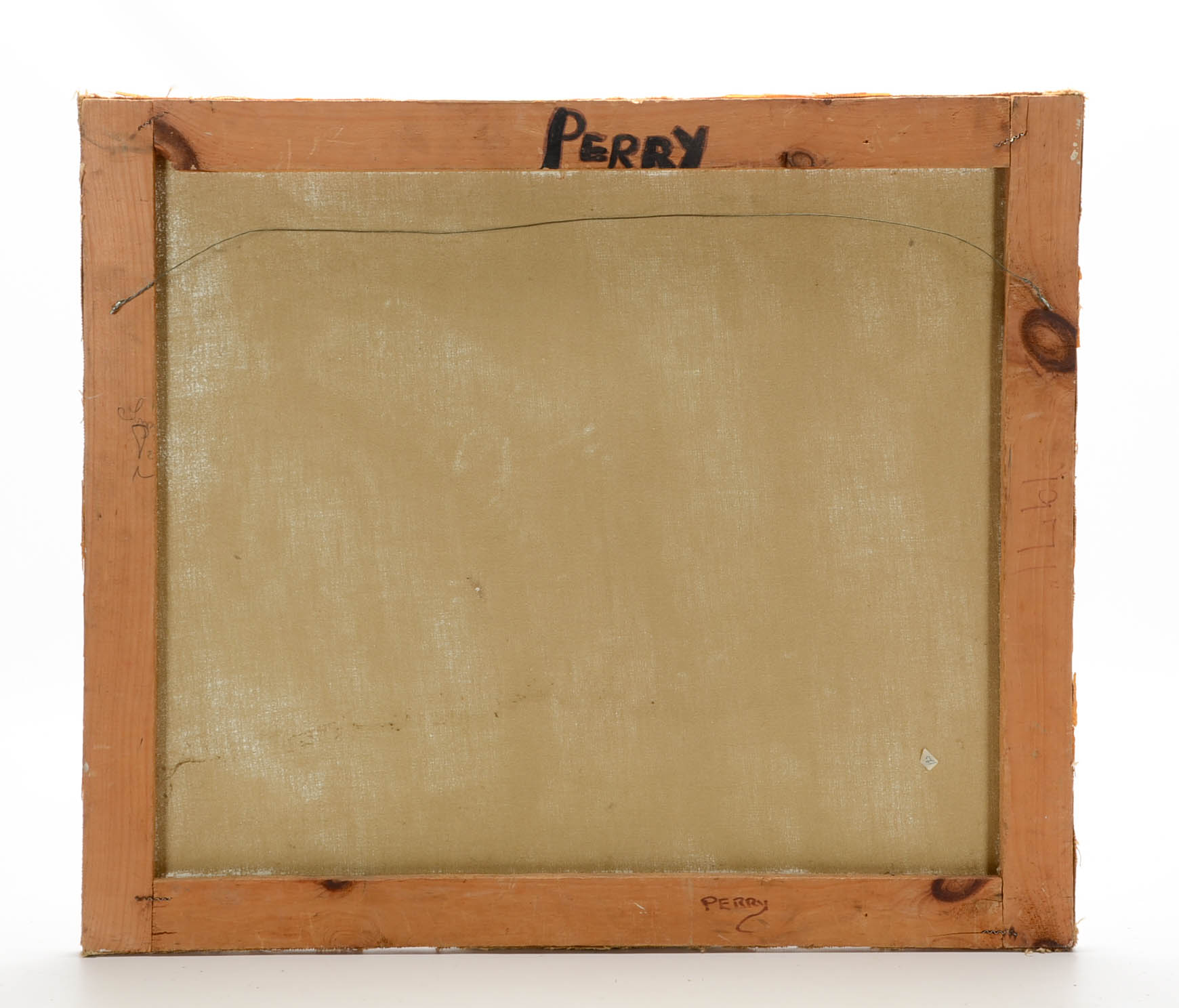 L. Perry Original 1972 Surreal Oil Painting on Canvas