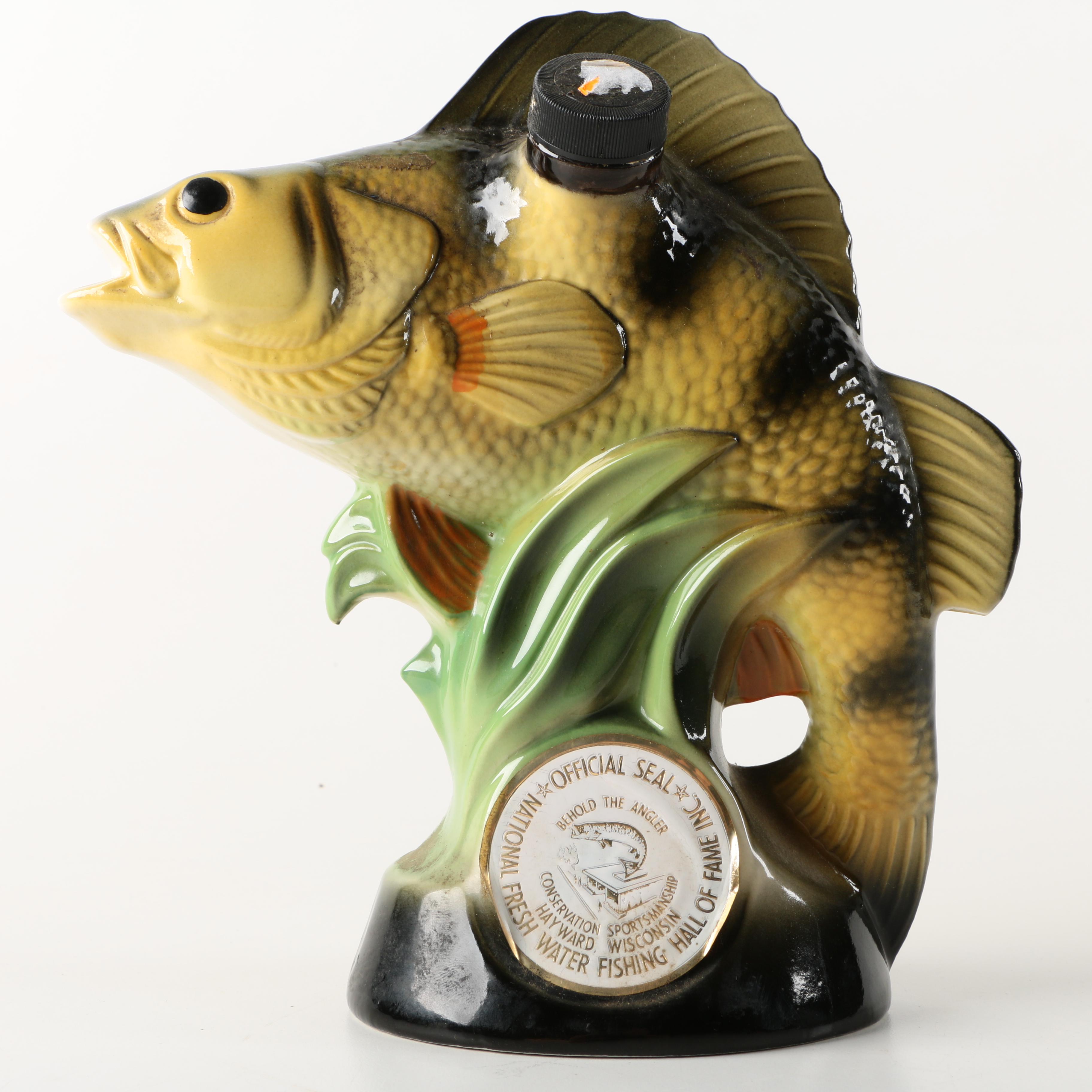 1980 James B. Beam Ceramic Fish Decanter