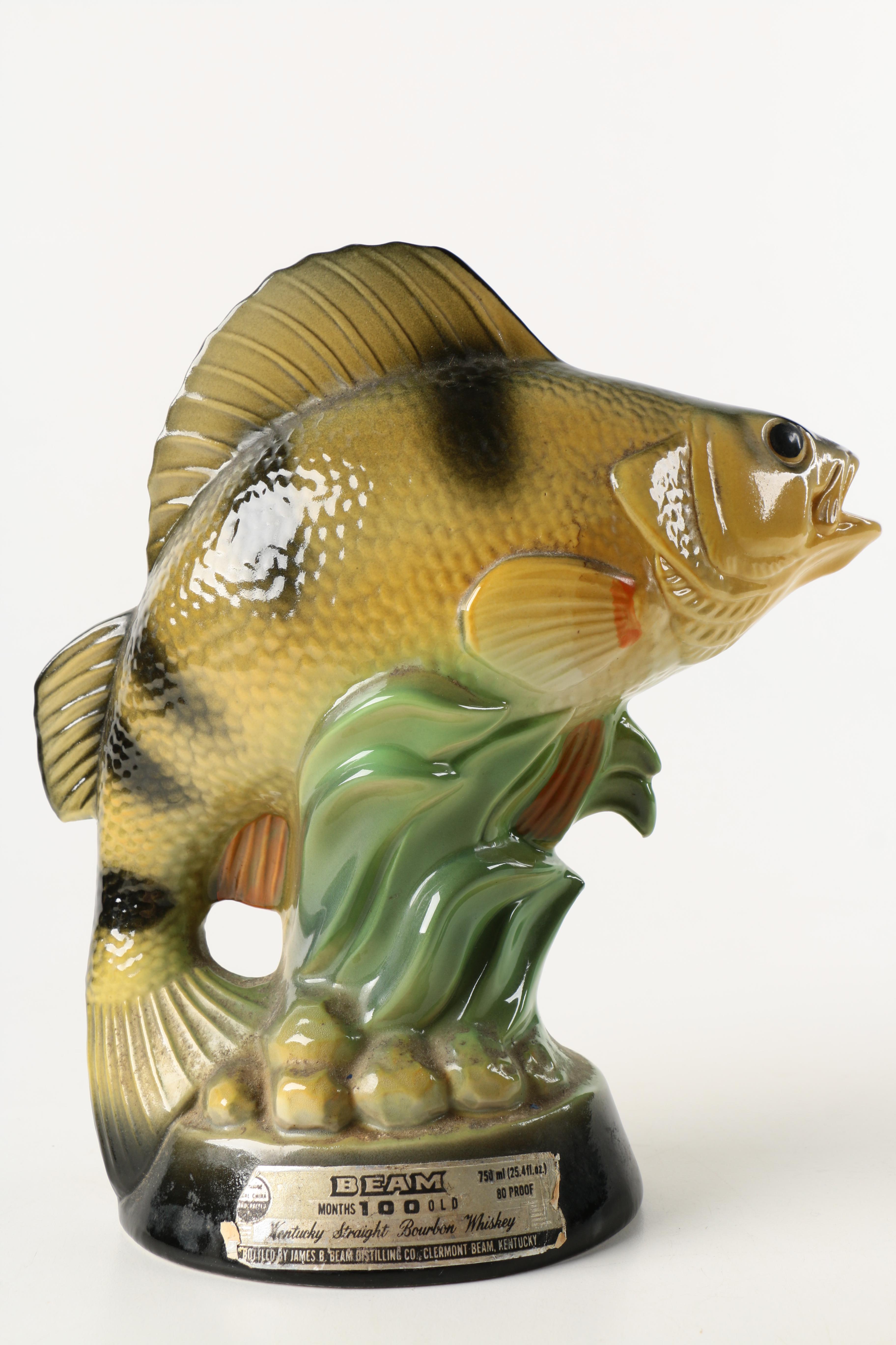 1980 James B. Beam Ceramic Fish Decanter